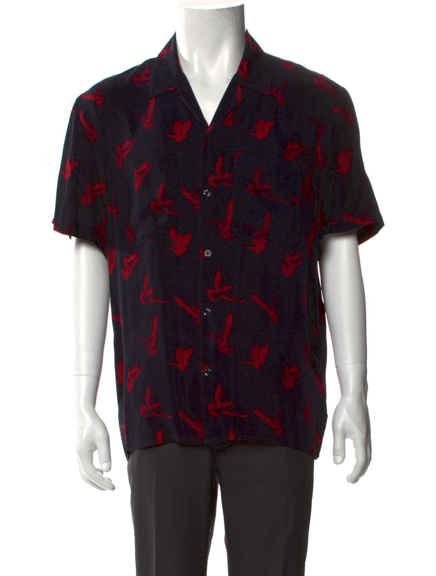 Amiri Floral Print Short Sleeve Shirt