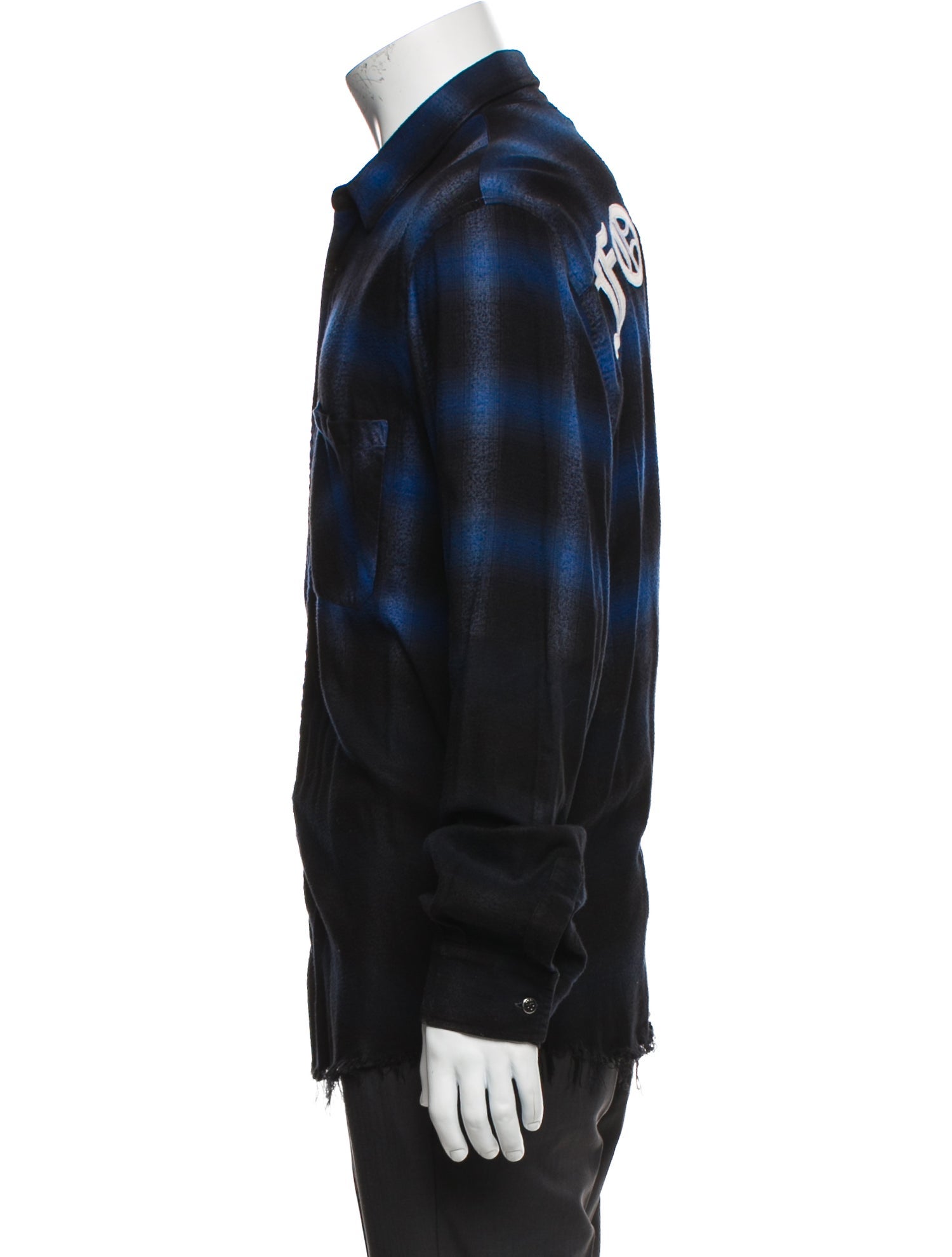 Amiri Plaid Print Long Sleeve Shirt