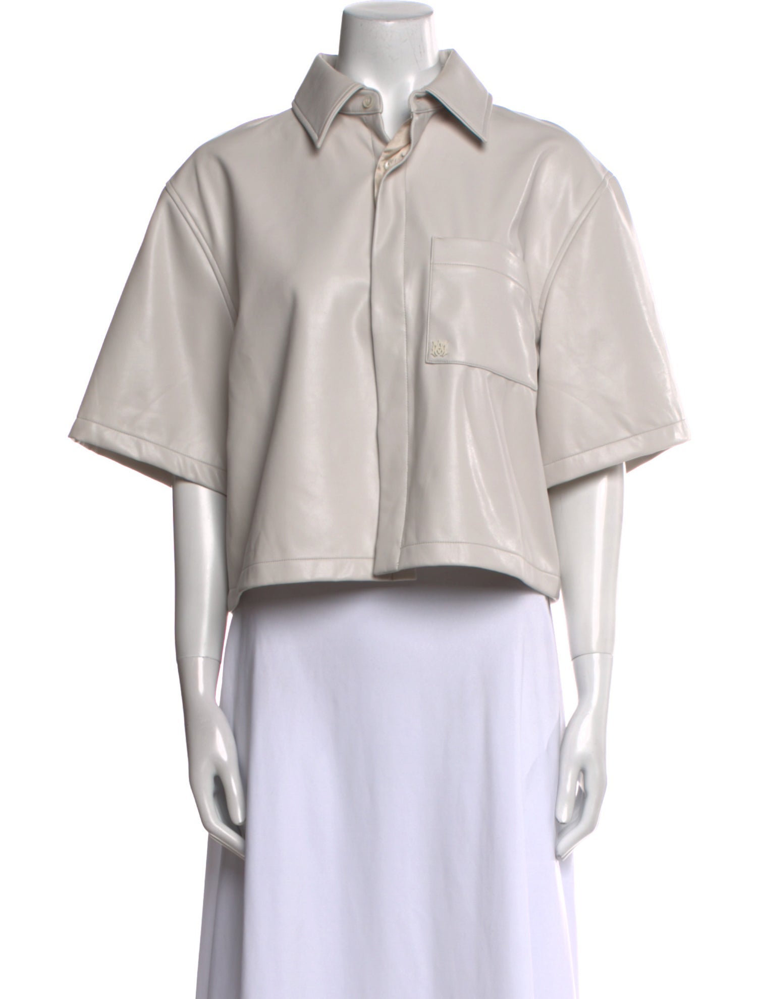 Amiri Short Sleeve Crop Top