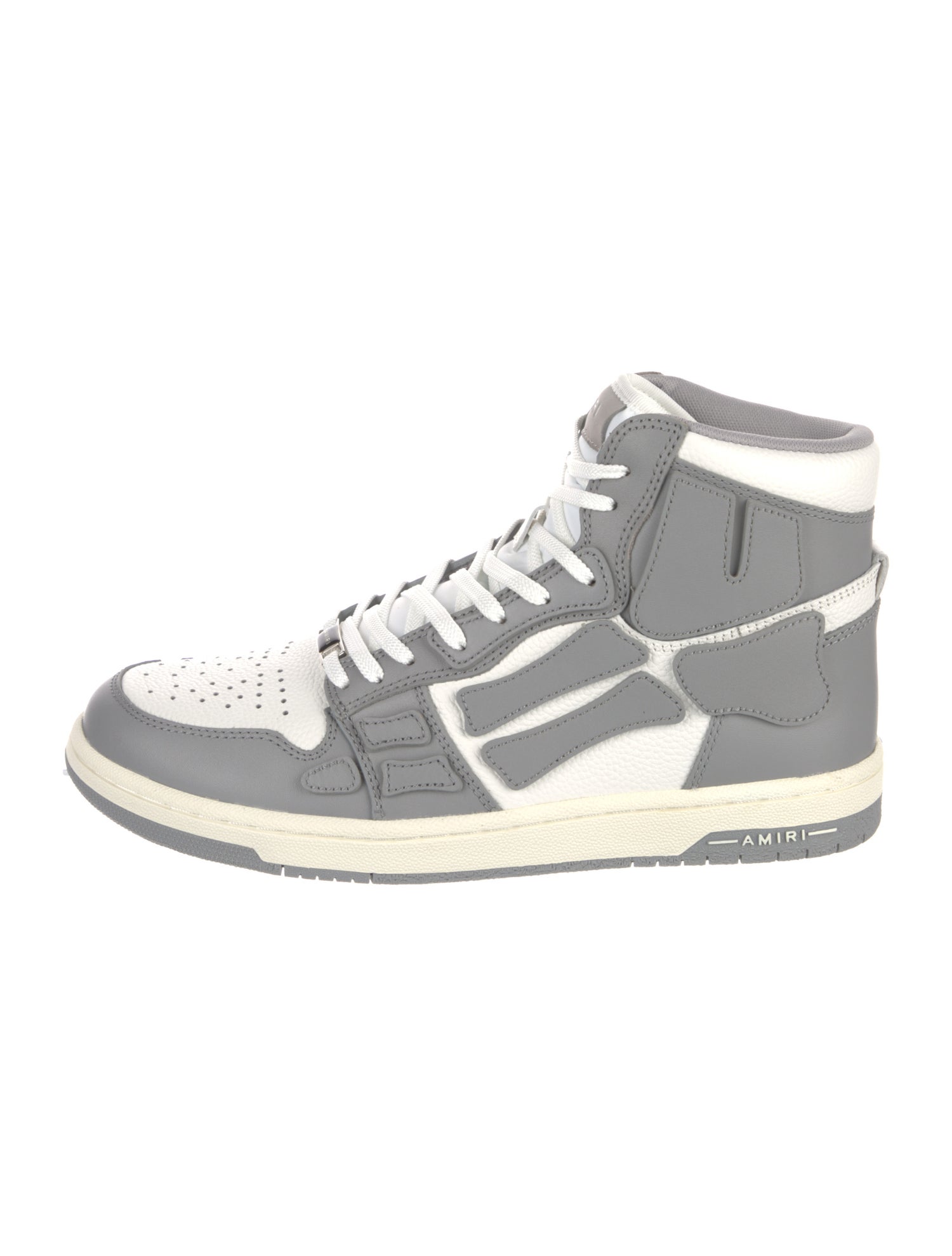 Amiri Leather Colorblock Pattern Sneakers