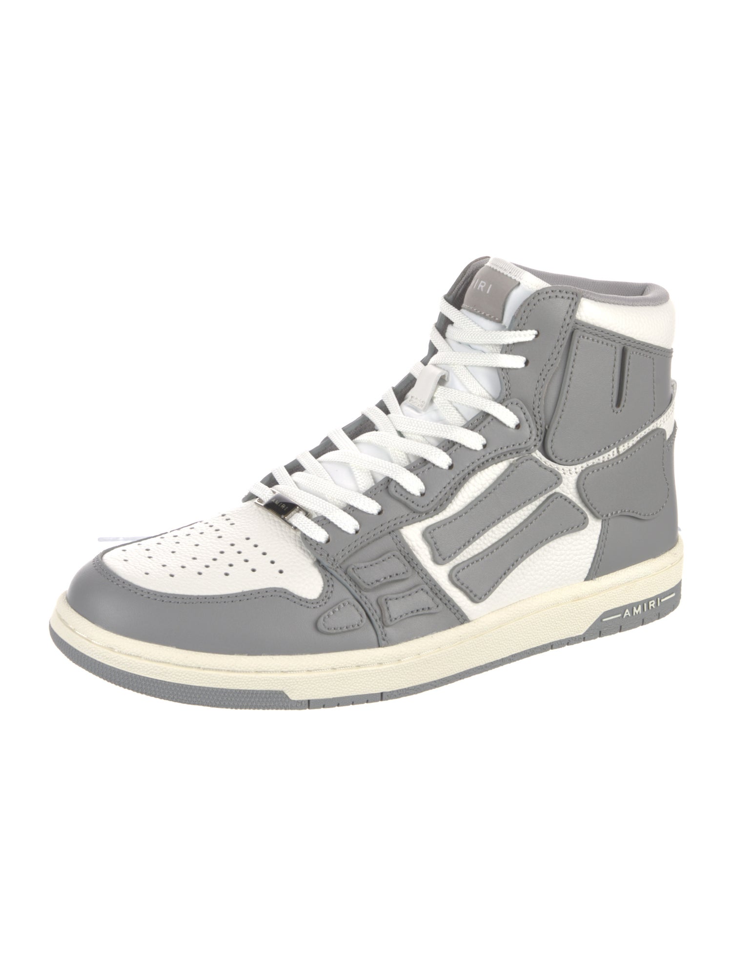 Amiri Leather Colorblock Pattern Sneakers