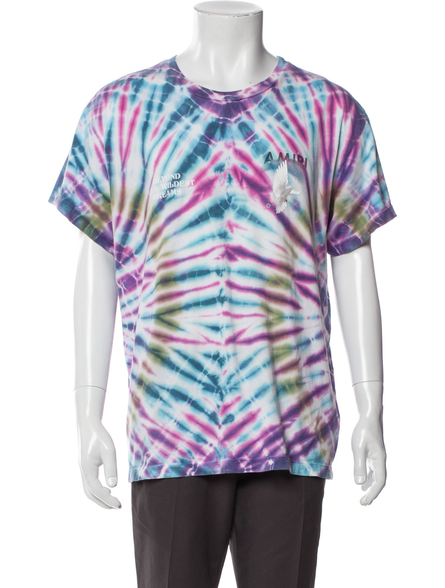 Amiri Tie-Dye Print Crew Neck T-Shirt