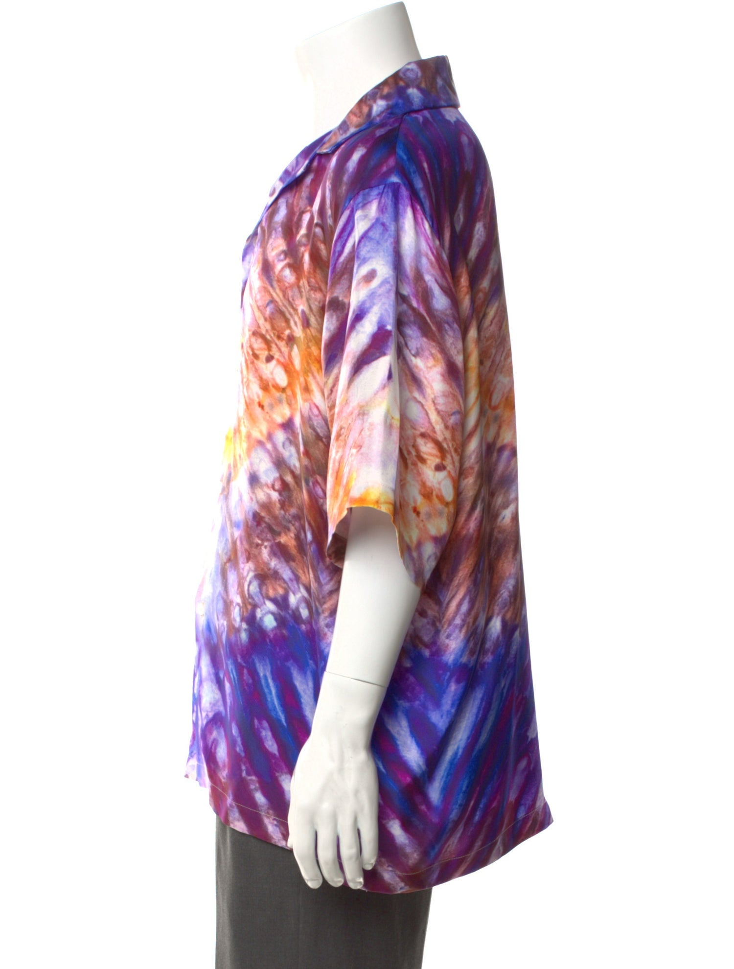 Amiri Silk Tie-Dye Print Shirt