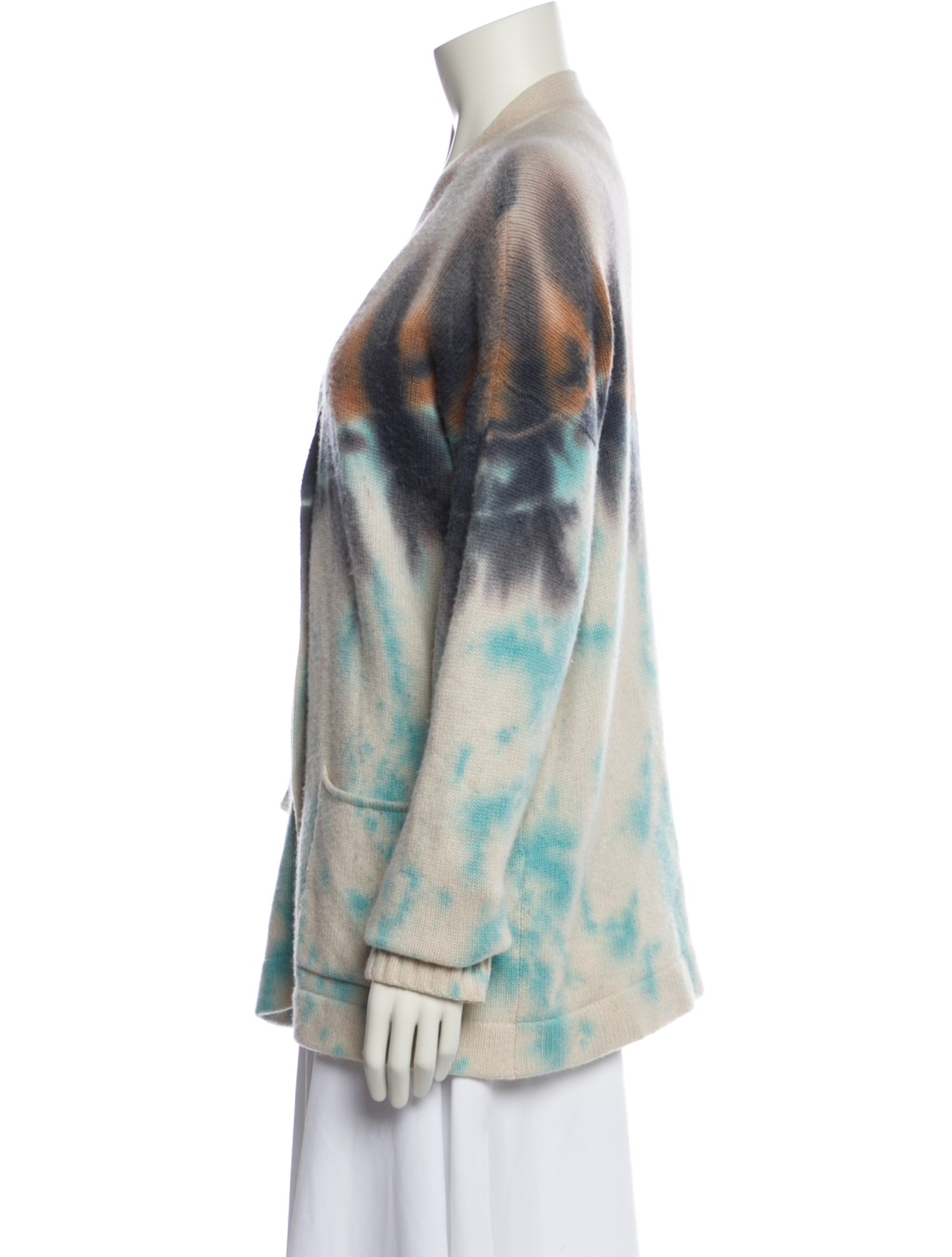 Amiri Tie-Dye Print V-Neck Sweater