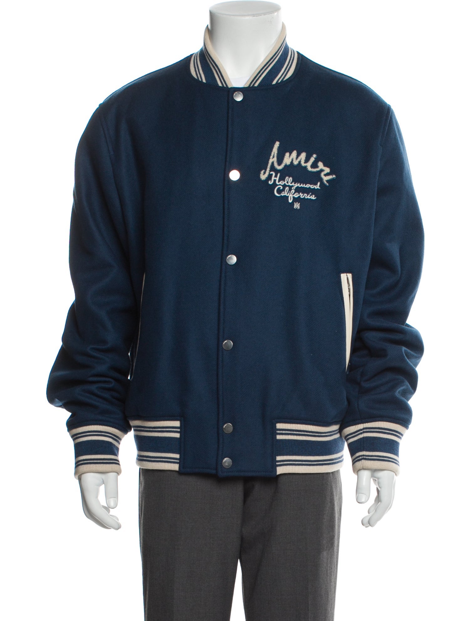 Amiri Wool Striped Varsity Jacket w/ Tags