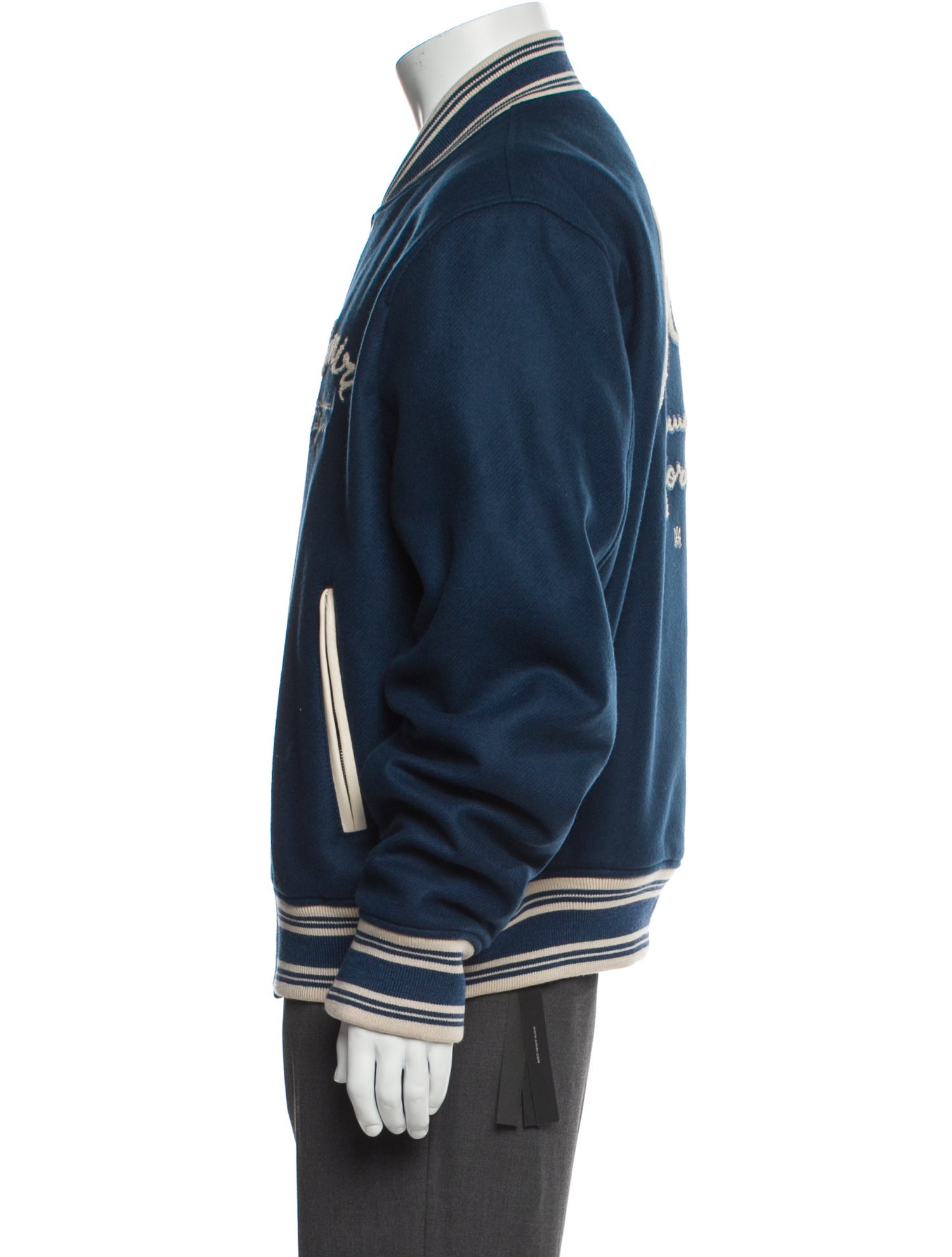 Amiri Wool Striped Varsity Jacket w/ Tags