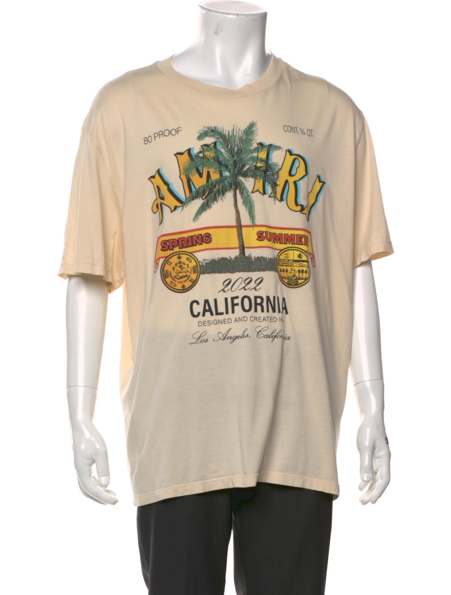 Amiri Graphic Print Crew Neck Henley