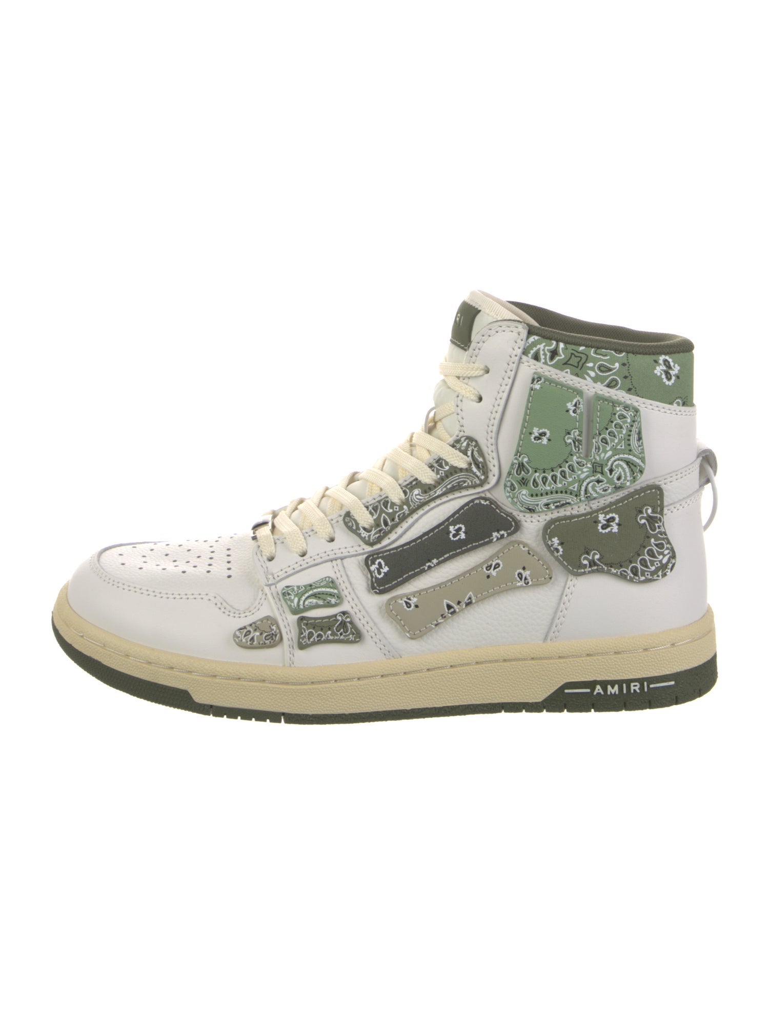 Amiri Leather Paisley Print Sneakers w/ Tags