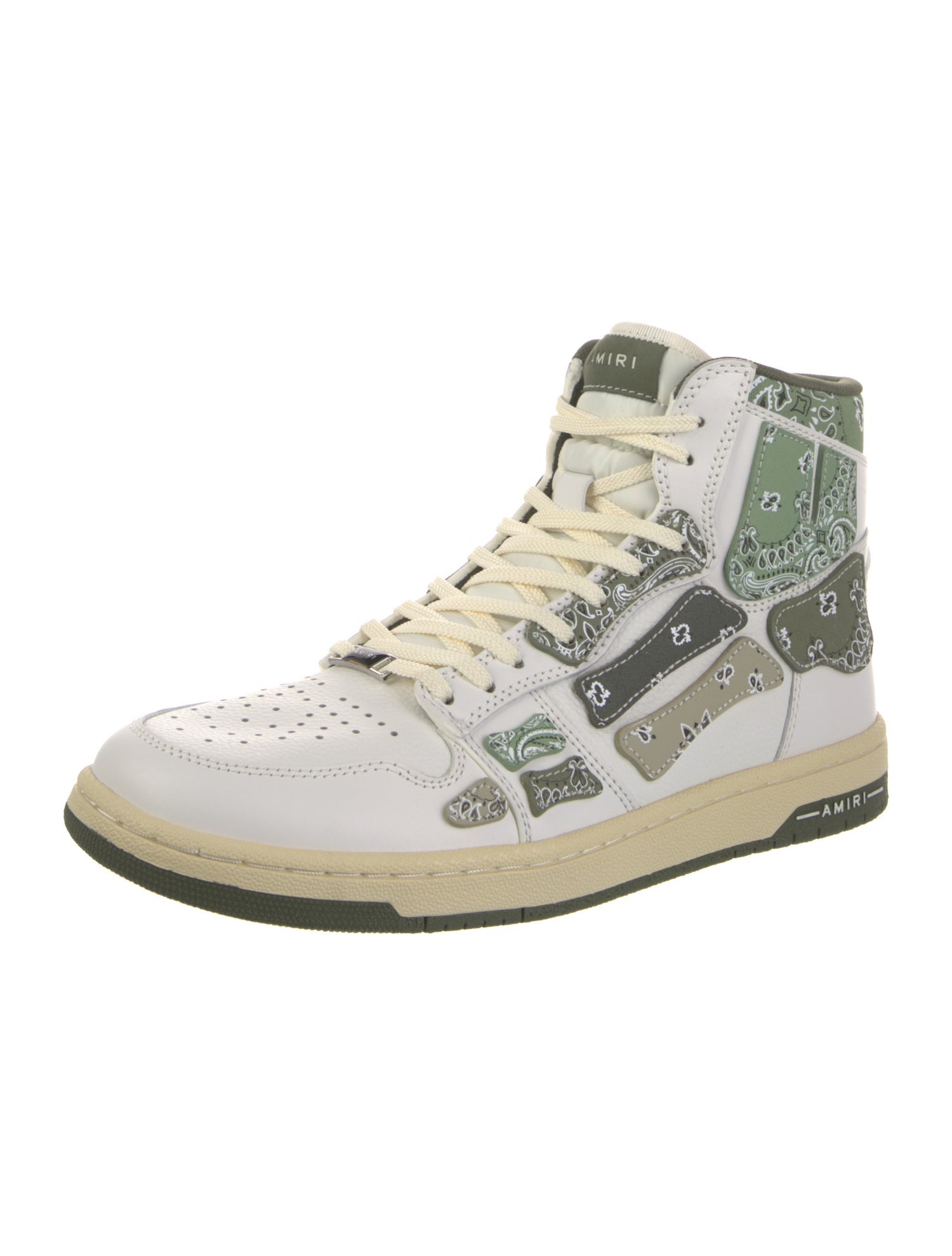 Amiri Leather Paisley Print Sneakers w/ Tags