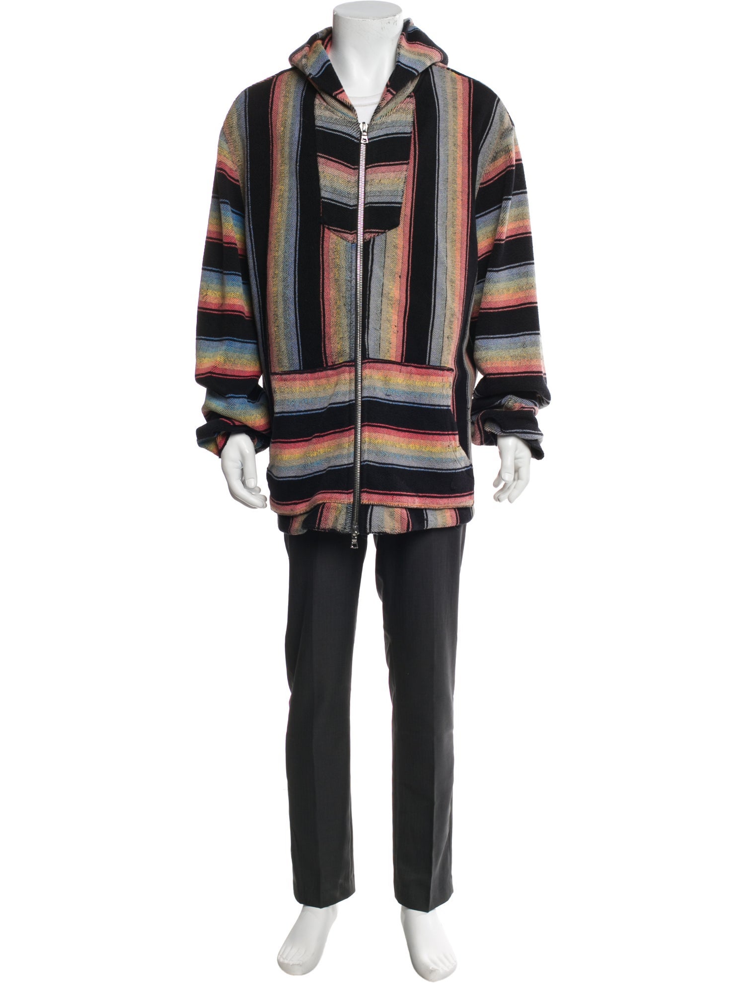 Amiri Plaid Print Poncho