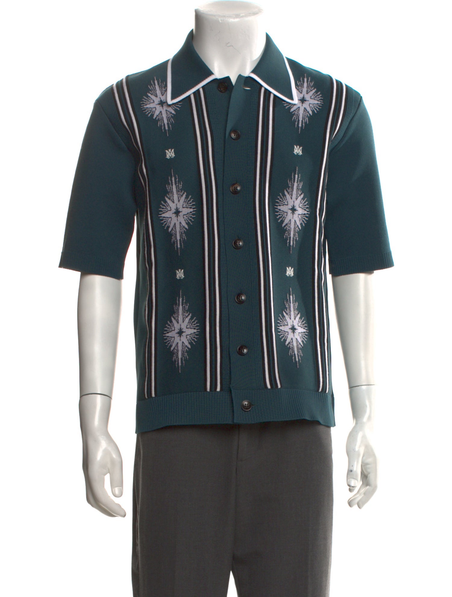 Amiri Starburst Button Down Polo Printed Shirt