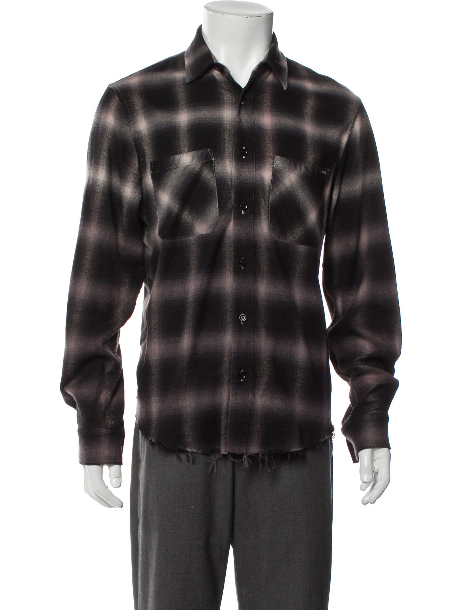 Amiri Plaid Print Long Sleeve Western Shirt