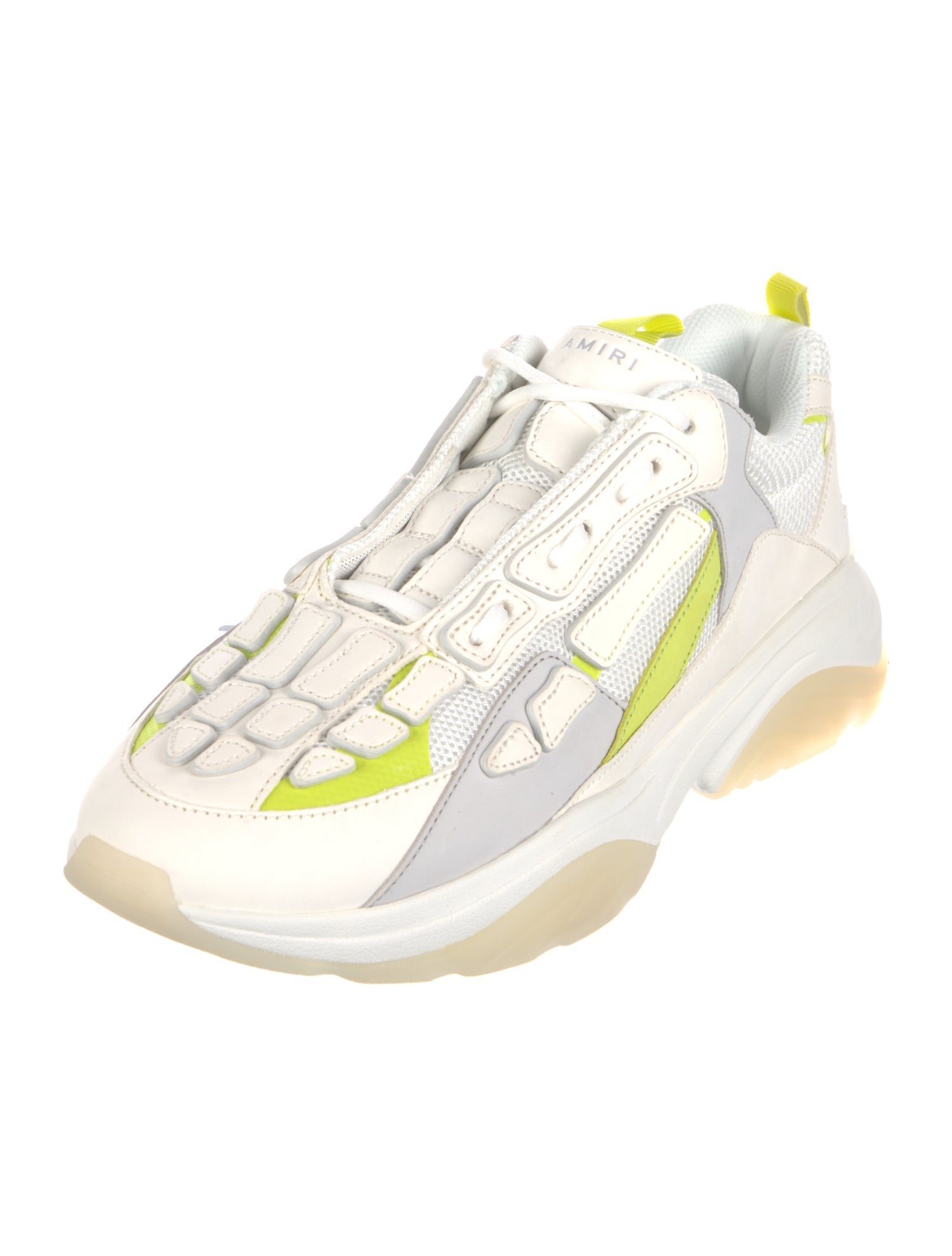 Amiri Leather Colorblock Pattern Sneakers