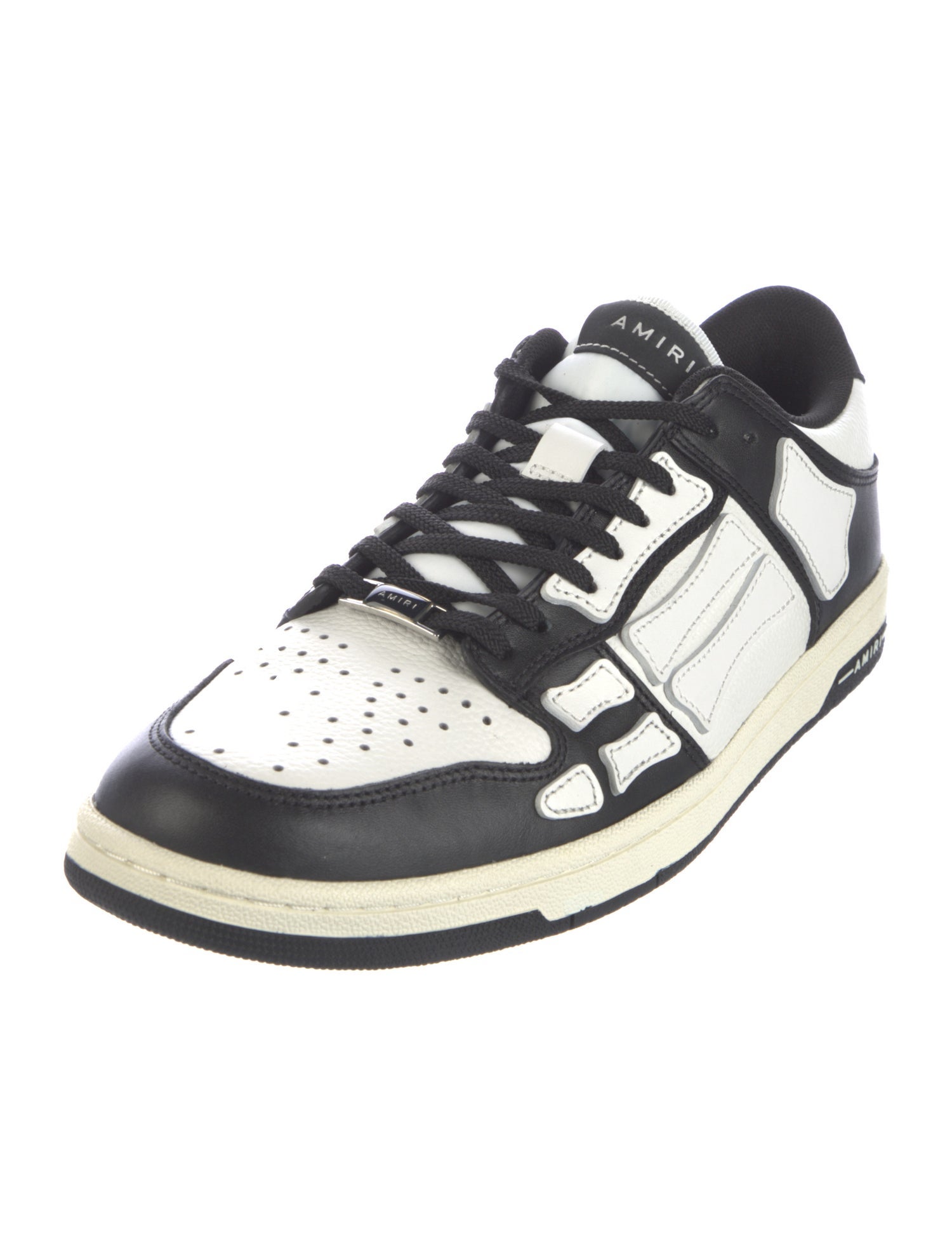 Amiri Leather Colorblock Pattern Sneakers