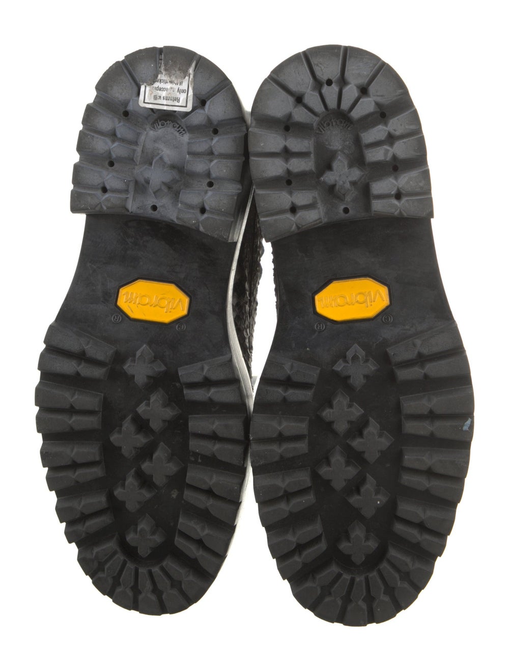 Amiri Python Ankle Combat Boots White Animal Prin… - image 5