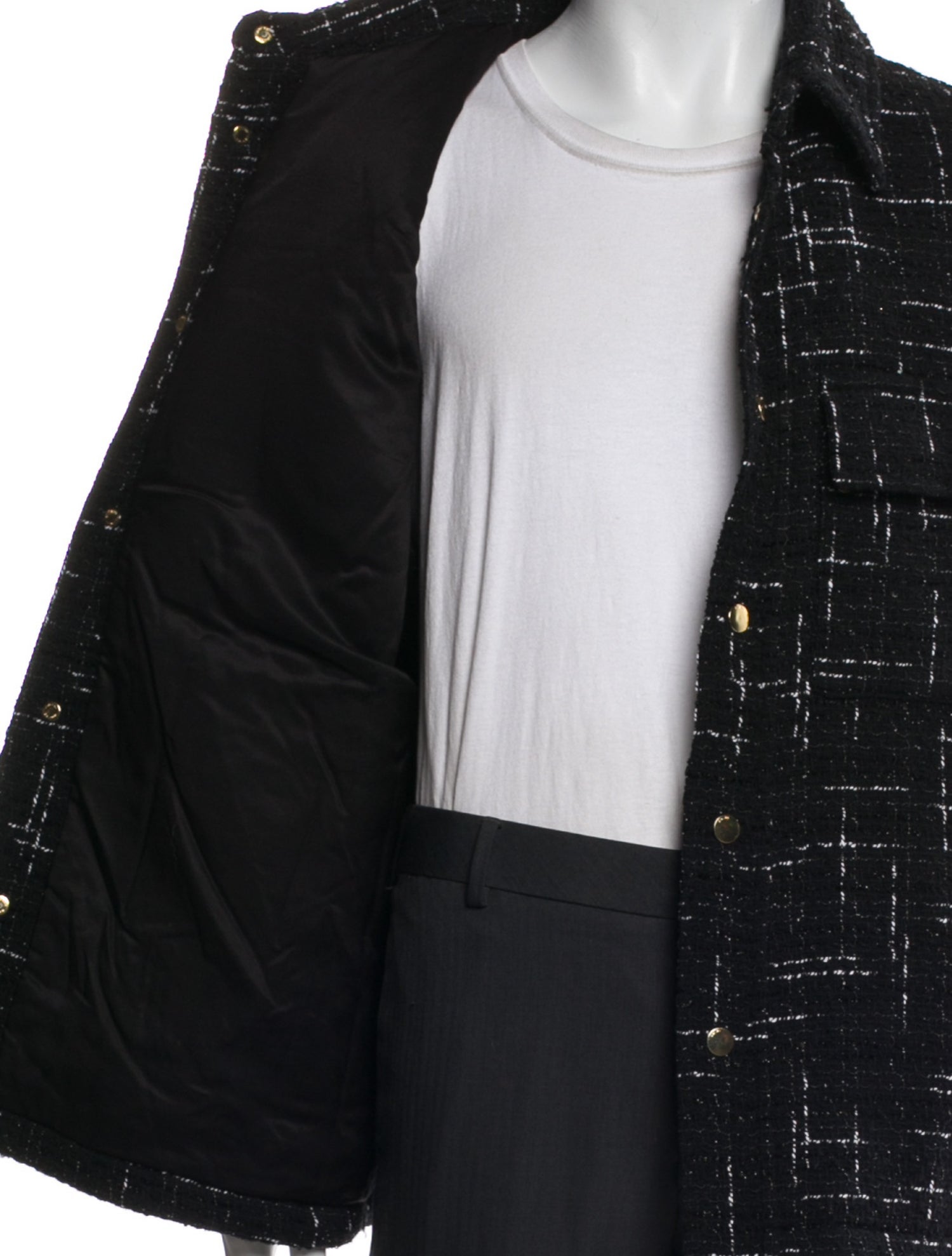 Tweed Pattern Utility Jacket