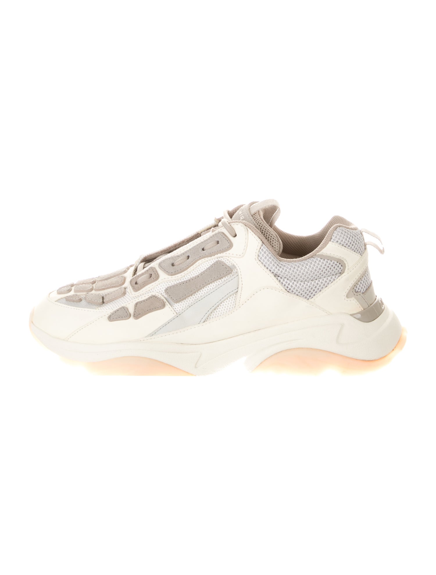 Amiri Leather Mesh Accents Athletic Sneakers