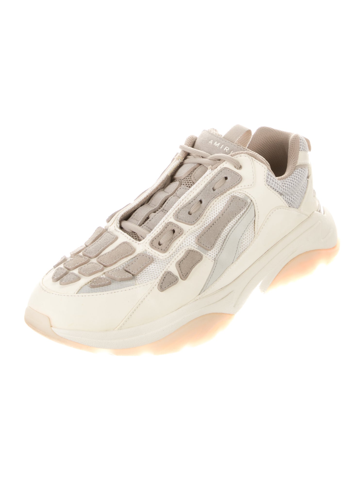 Amiri Leather Mesh Accents Athletic Sneakers