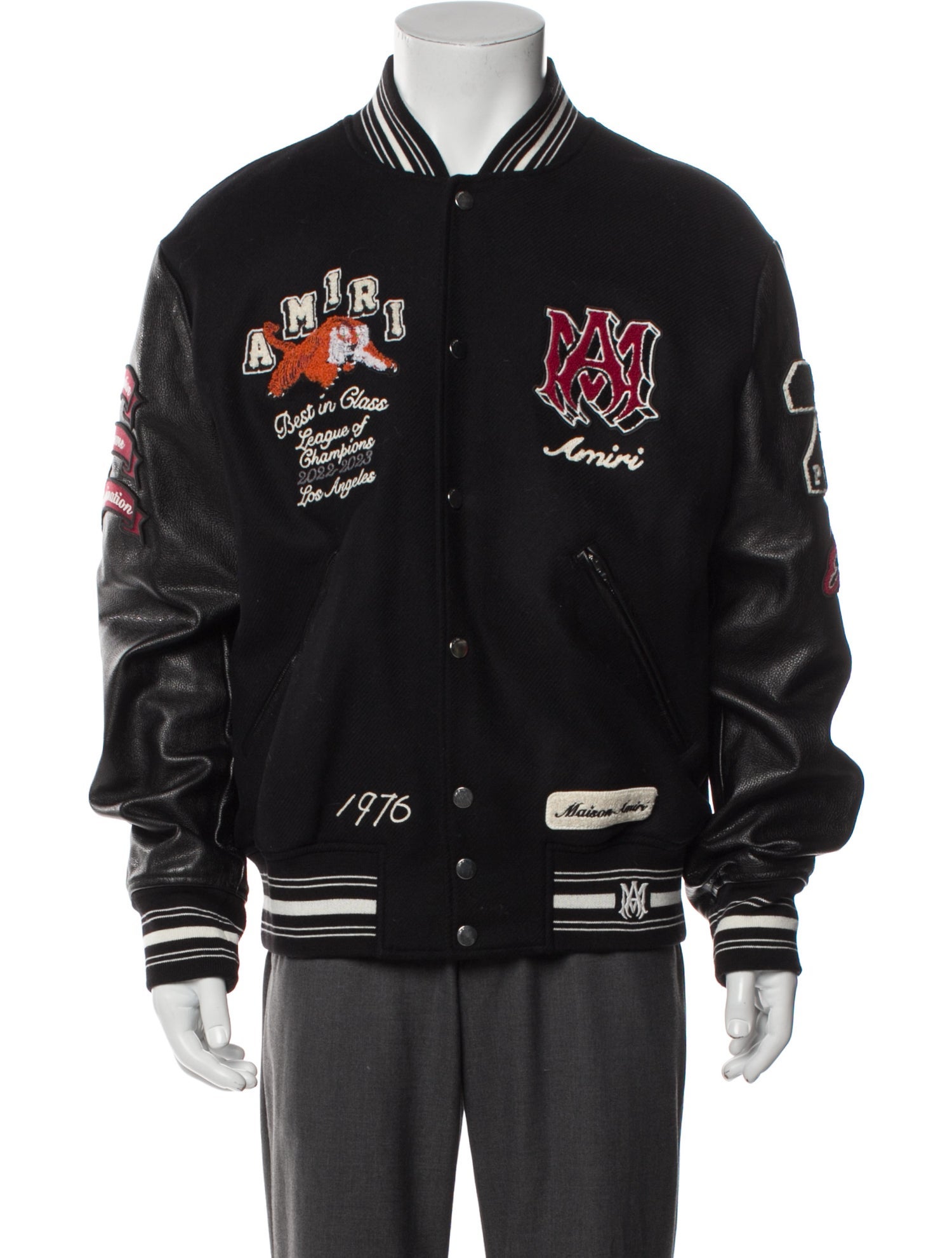 Amiri Wool Striped Varsity Jacket