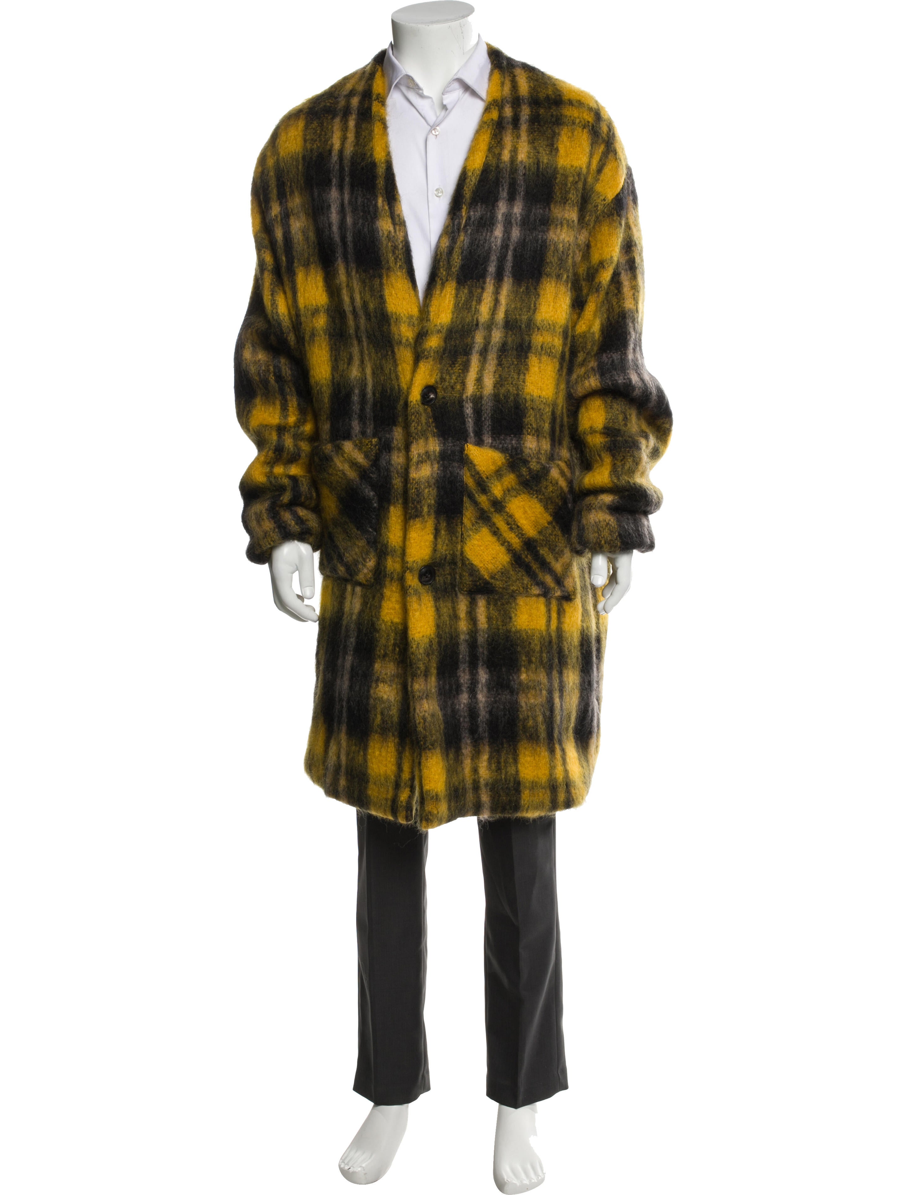 Amiri Plaid Print V-Neck Cardigan w/ Tags