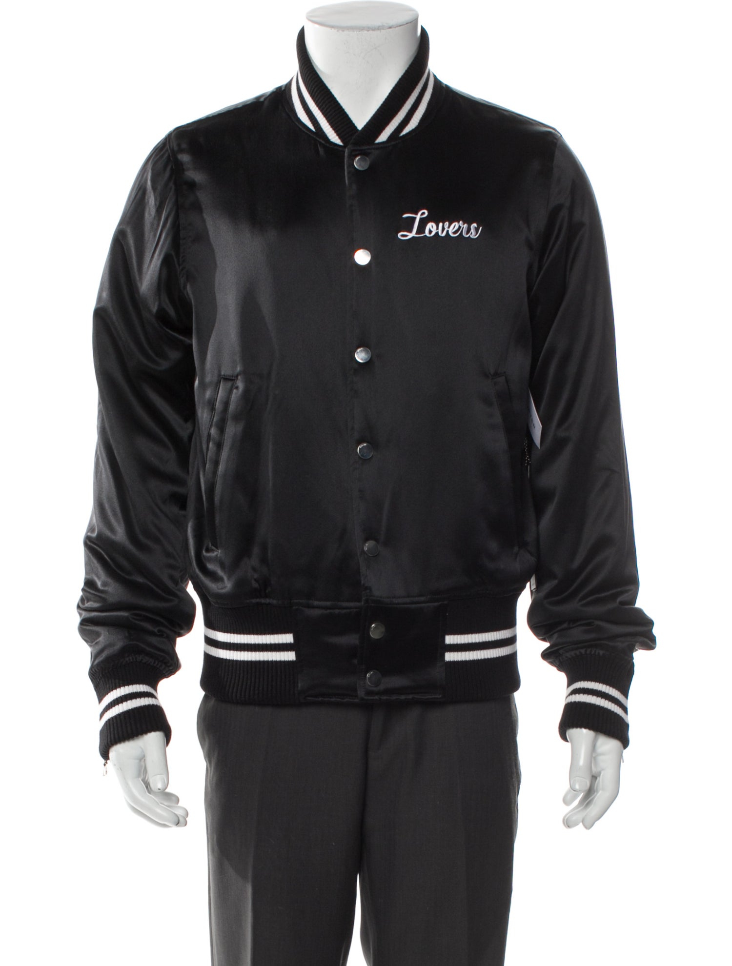 Amiri Silk Striped Varsity Jacket