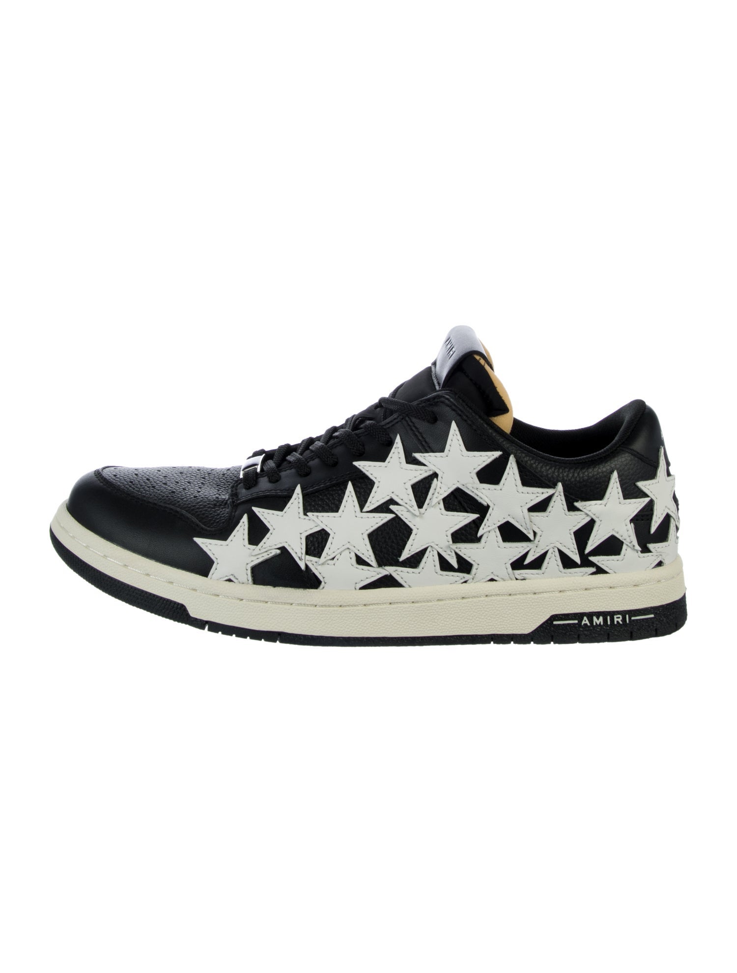 Amiri Leather Printed Athletic Sneakers