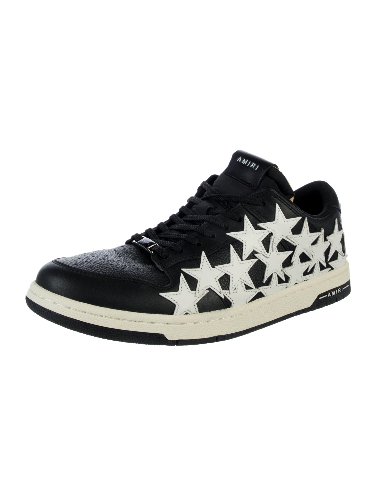 Amiri Leather Printed Athletic Sneakers