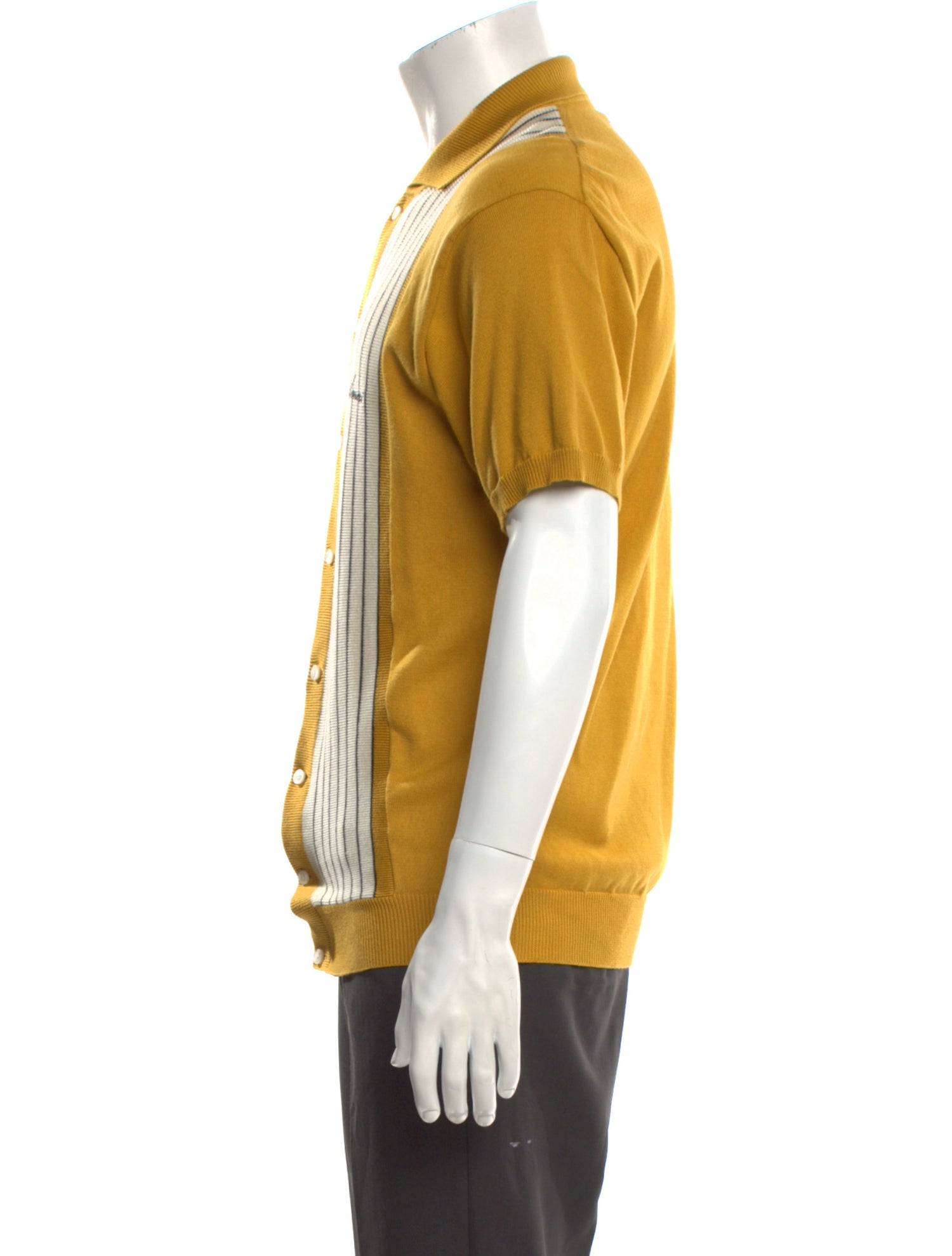 Amiri Striped Collar Polo Sweater