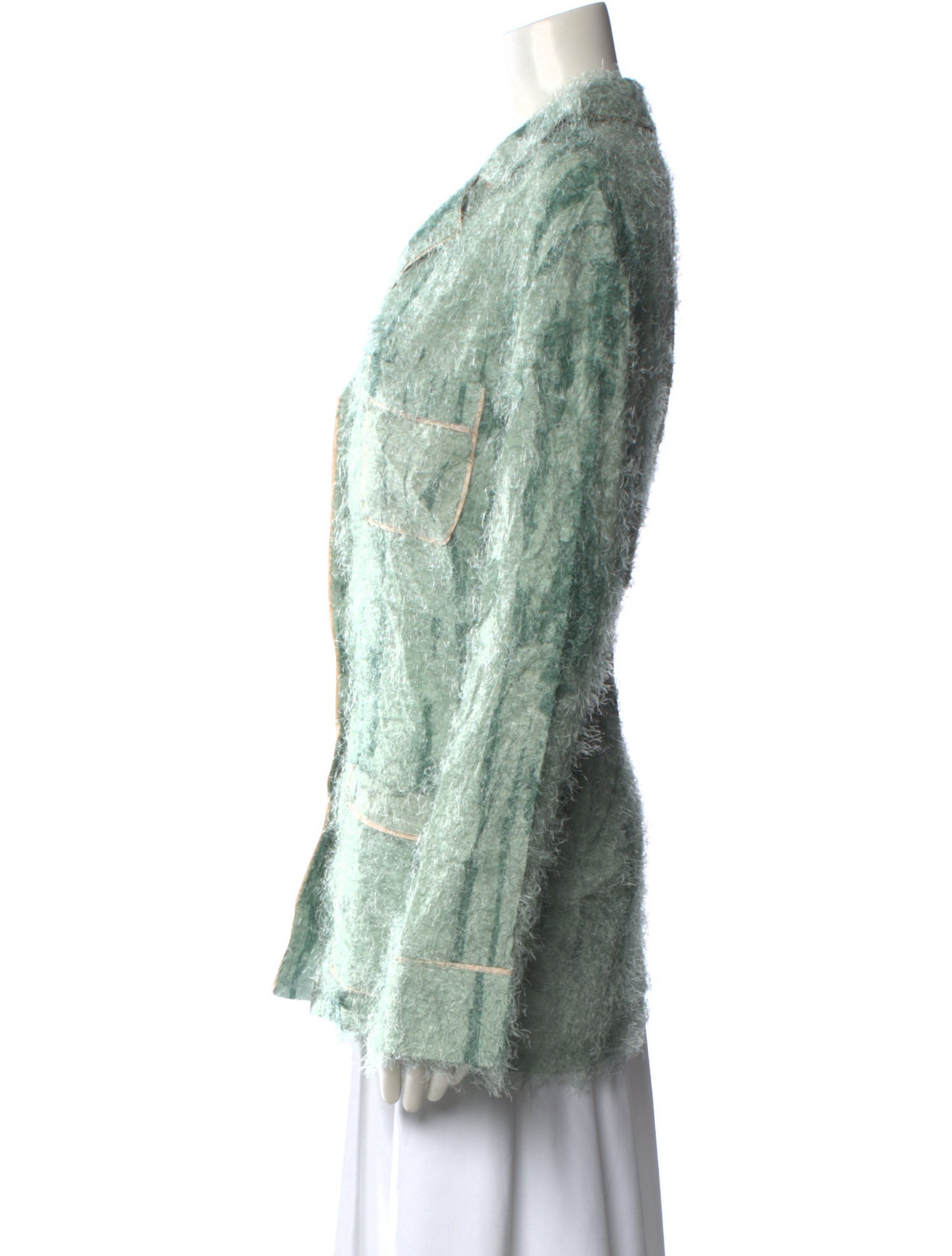 Amiri Patterned Long Sleeve Button-Up Top w/ Tags