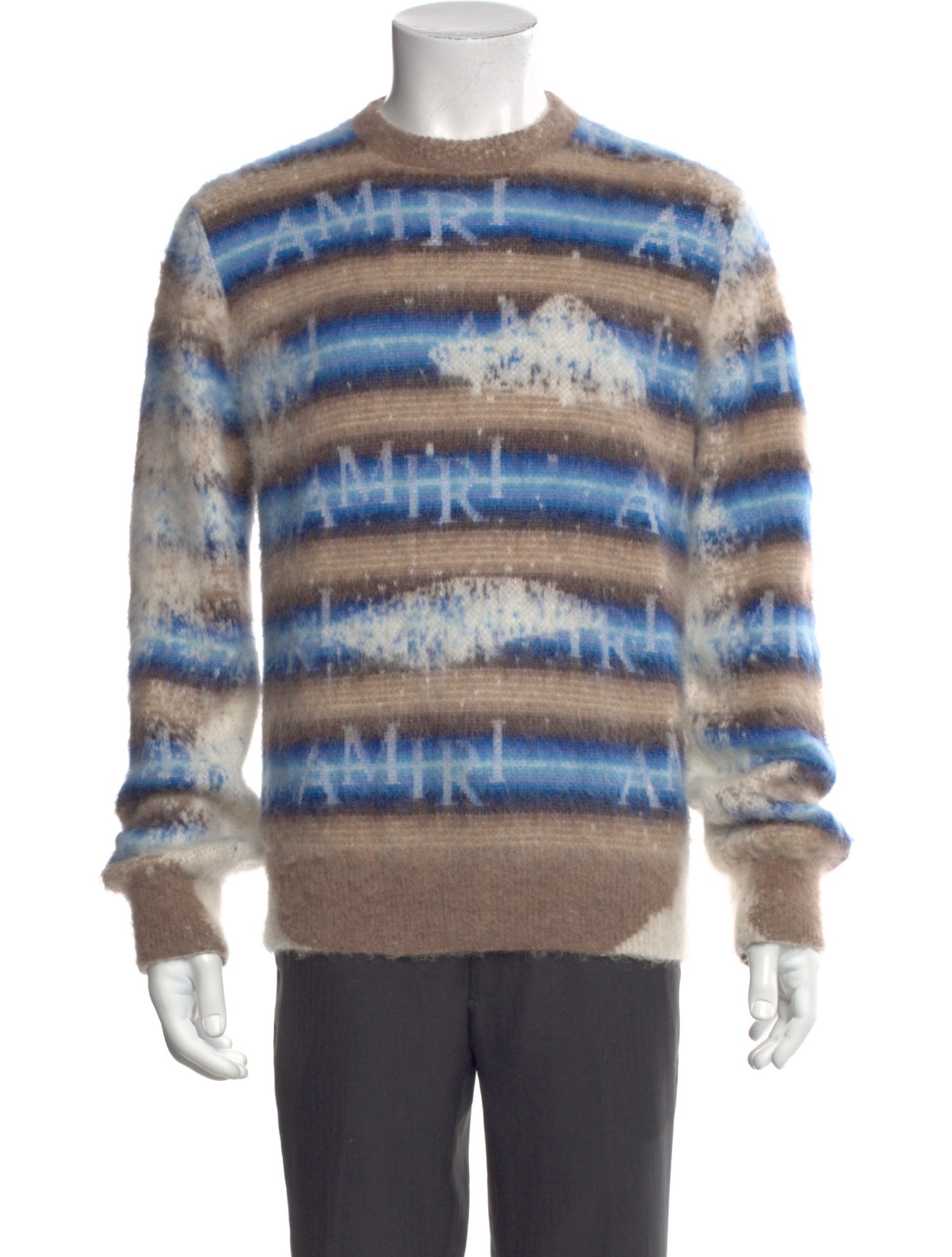 Amiri Striped Crew Neck Pullover