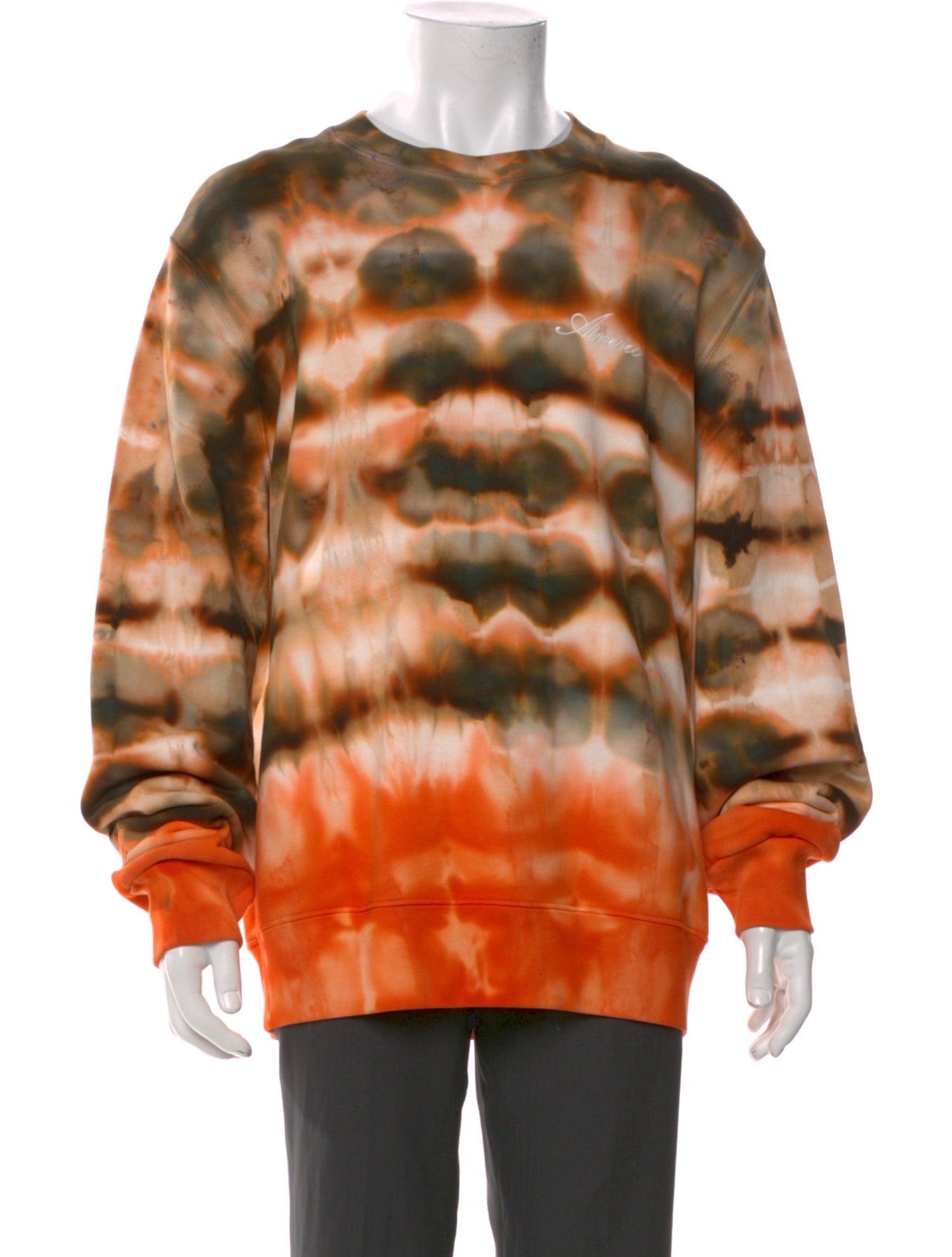 Amiri Tie-Dye Print Crew Neck Pullover