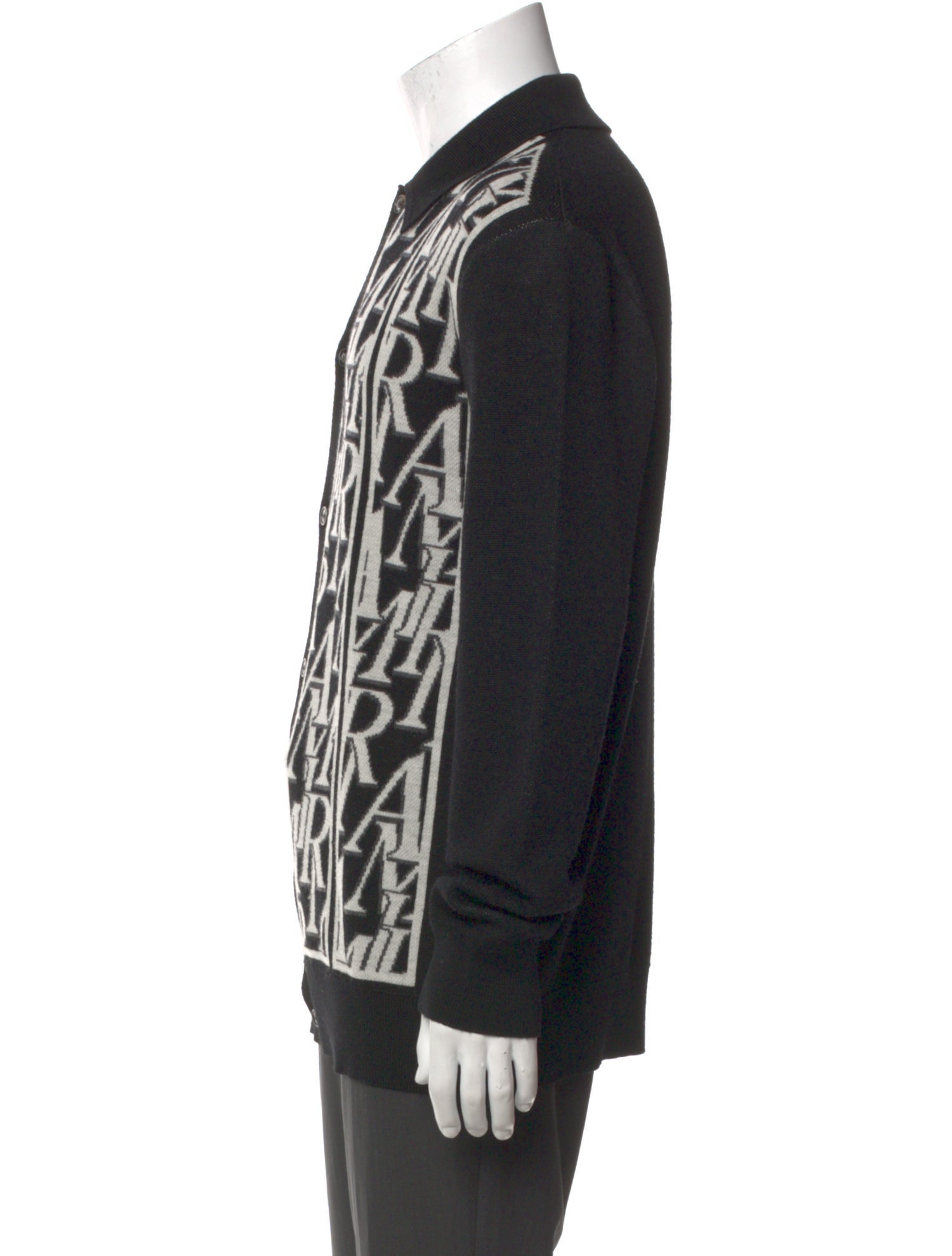 Amiri Graphic Print Collar Cardigan