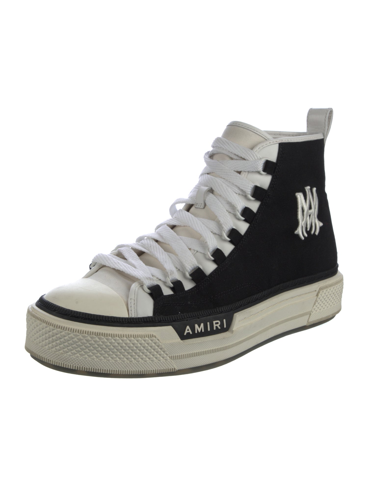 Amiri Canvas Embroidered Accent Sneakers