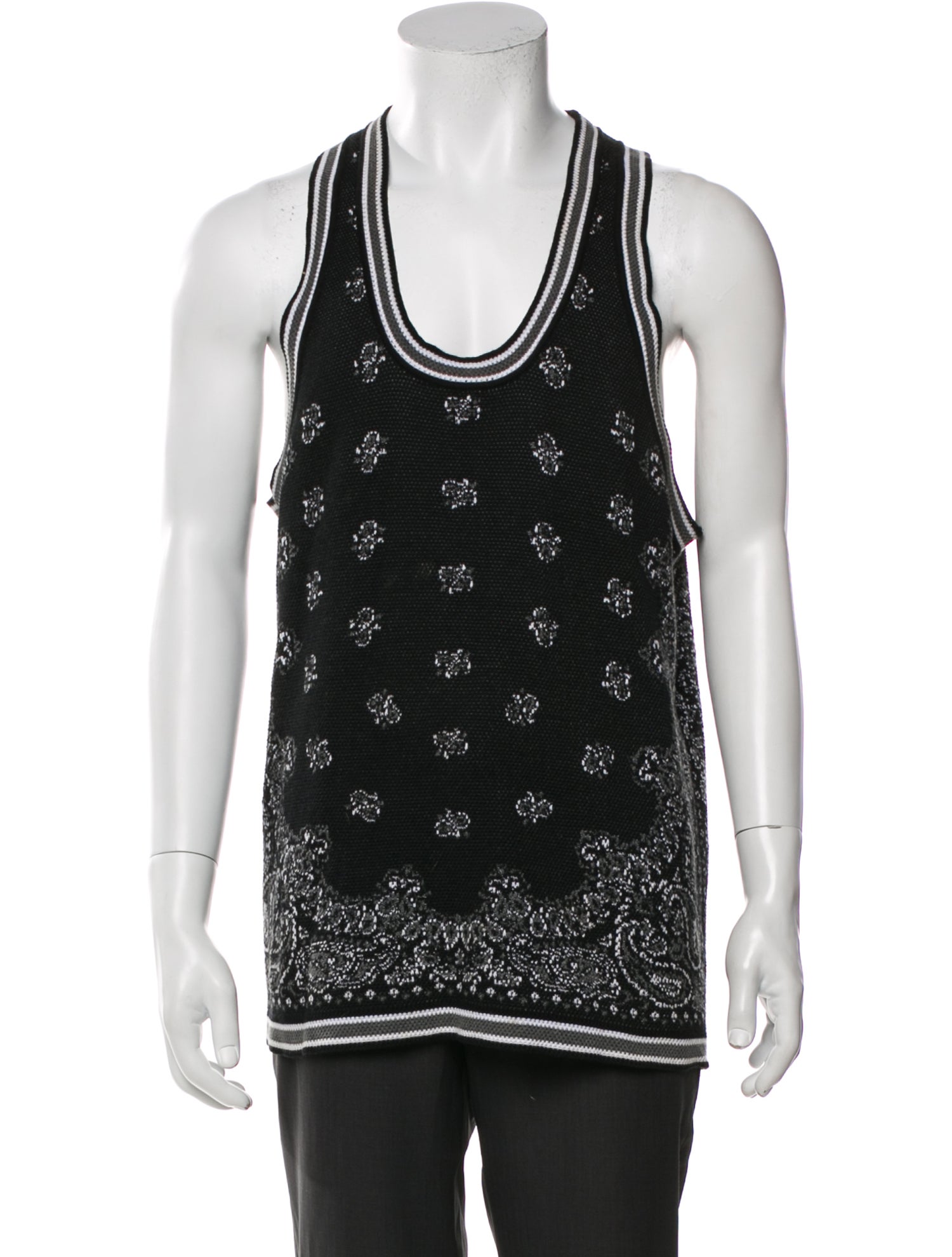 Amiri Paisley Print Scoop Neck Pullover