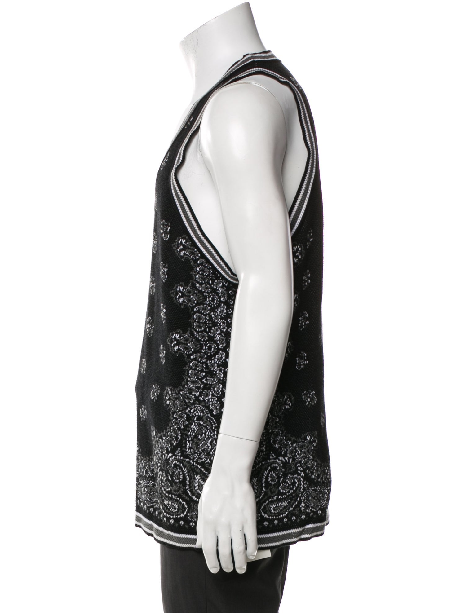 Amiri Paisley Print Scoop Neck Pullover