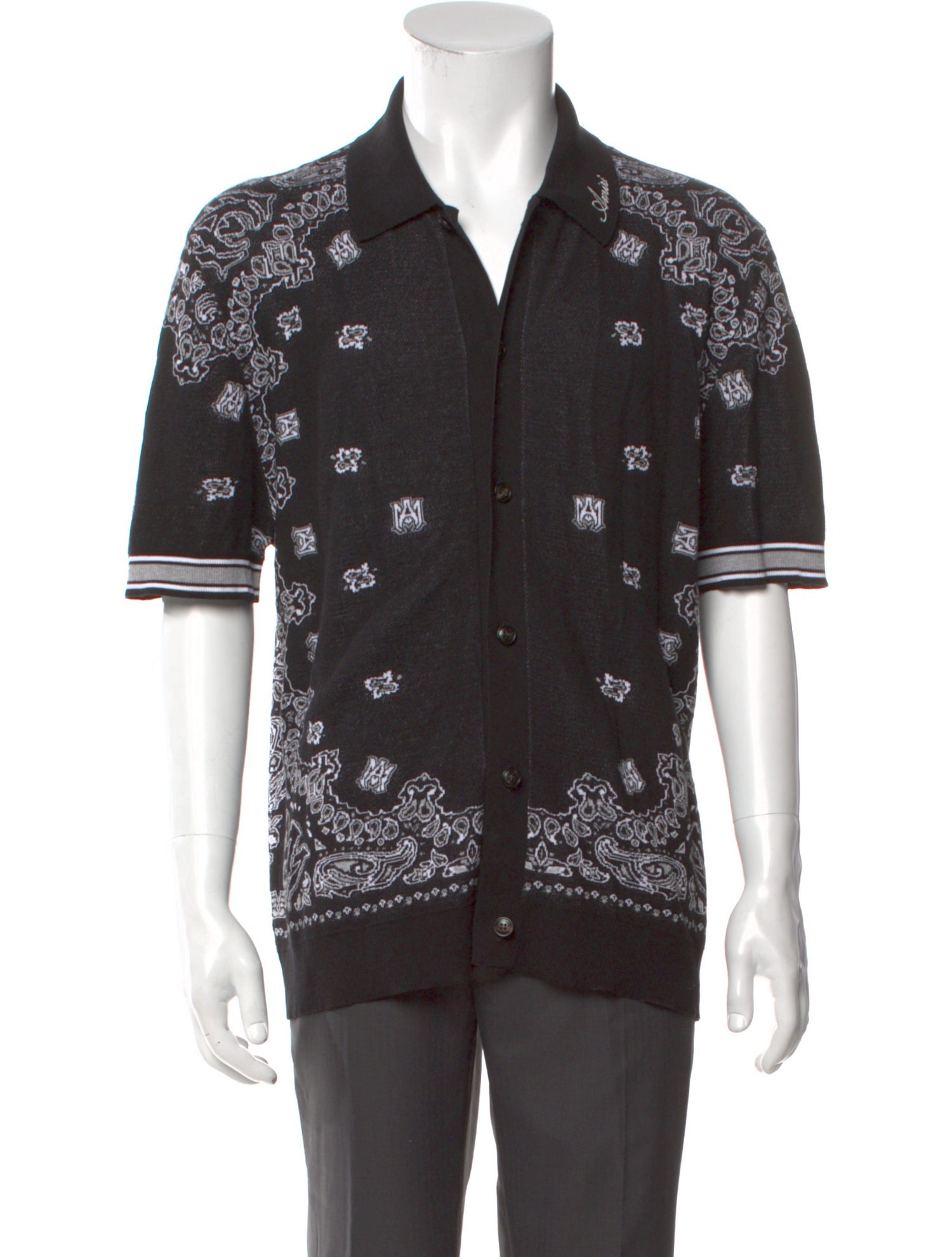 Amiri Floral Print Short Sleeve Shirt