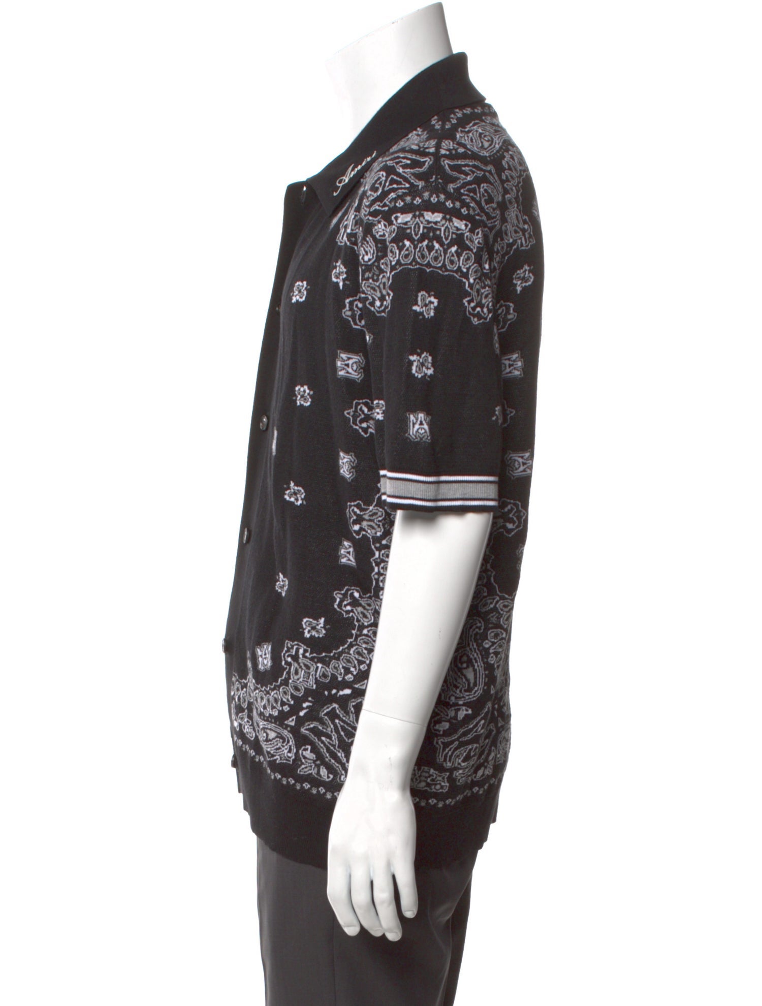 Amiri Floral Print Short Sleeve Shirt