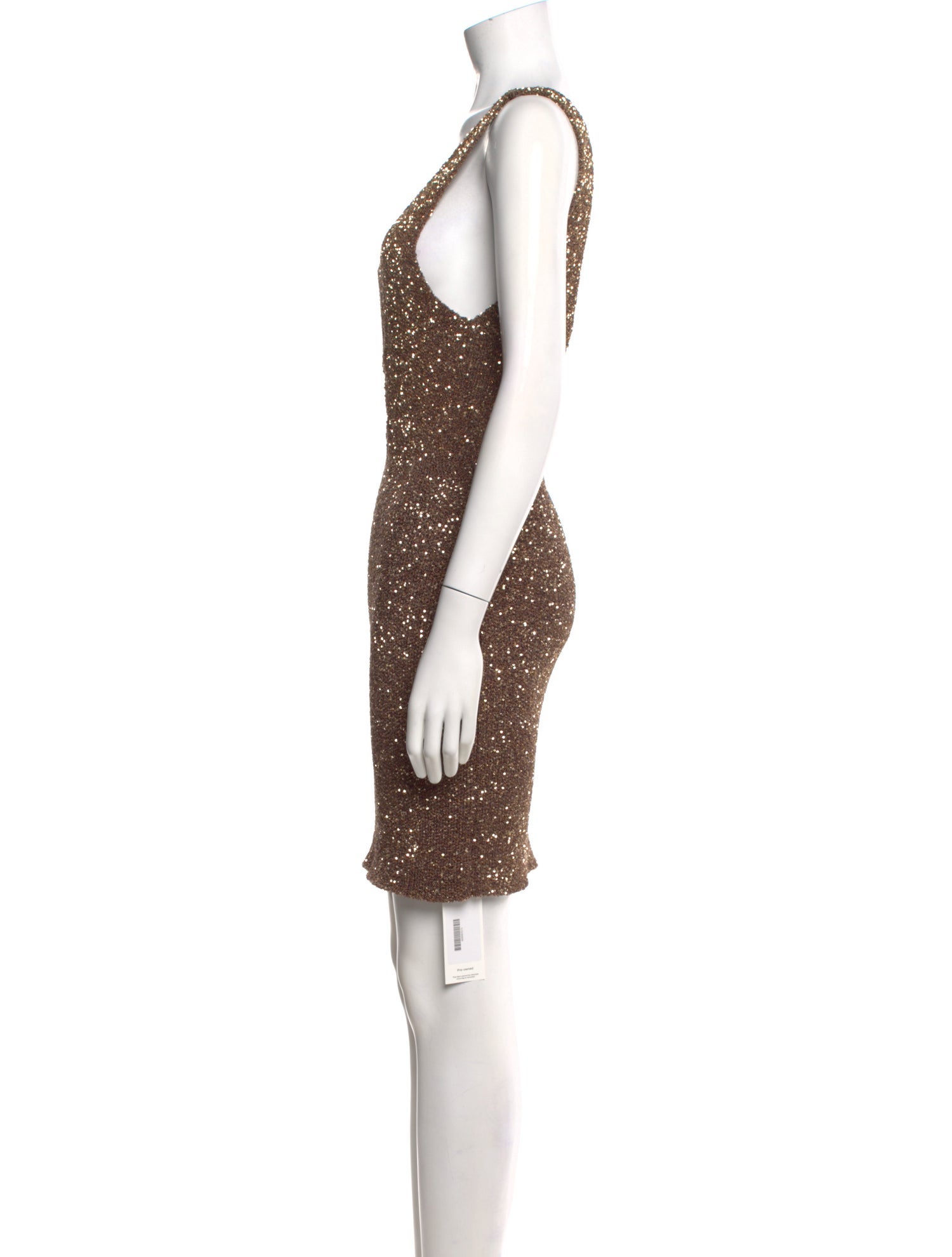 Amiri V-Neck Mini Dress