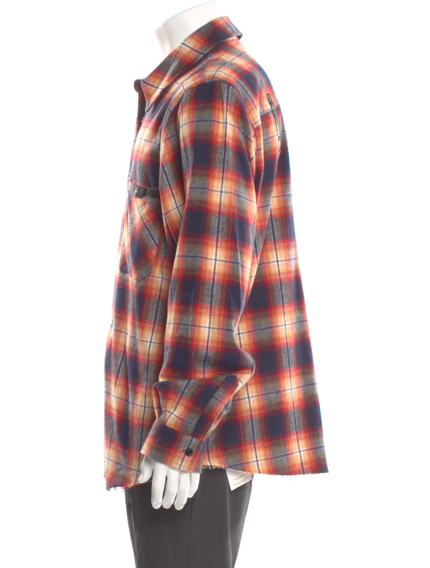Amiri Plaid Print Long Sleeve Shirt