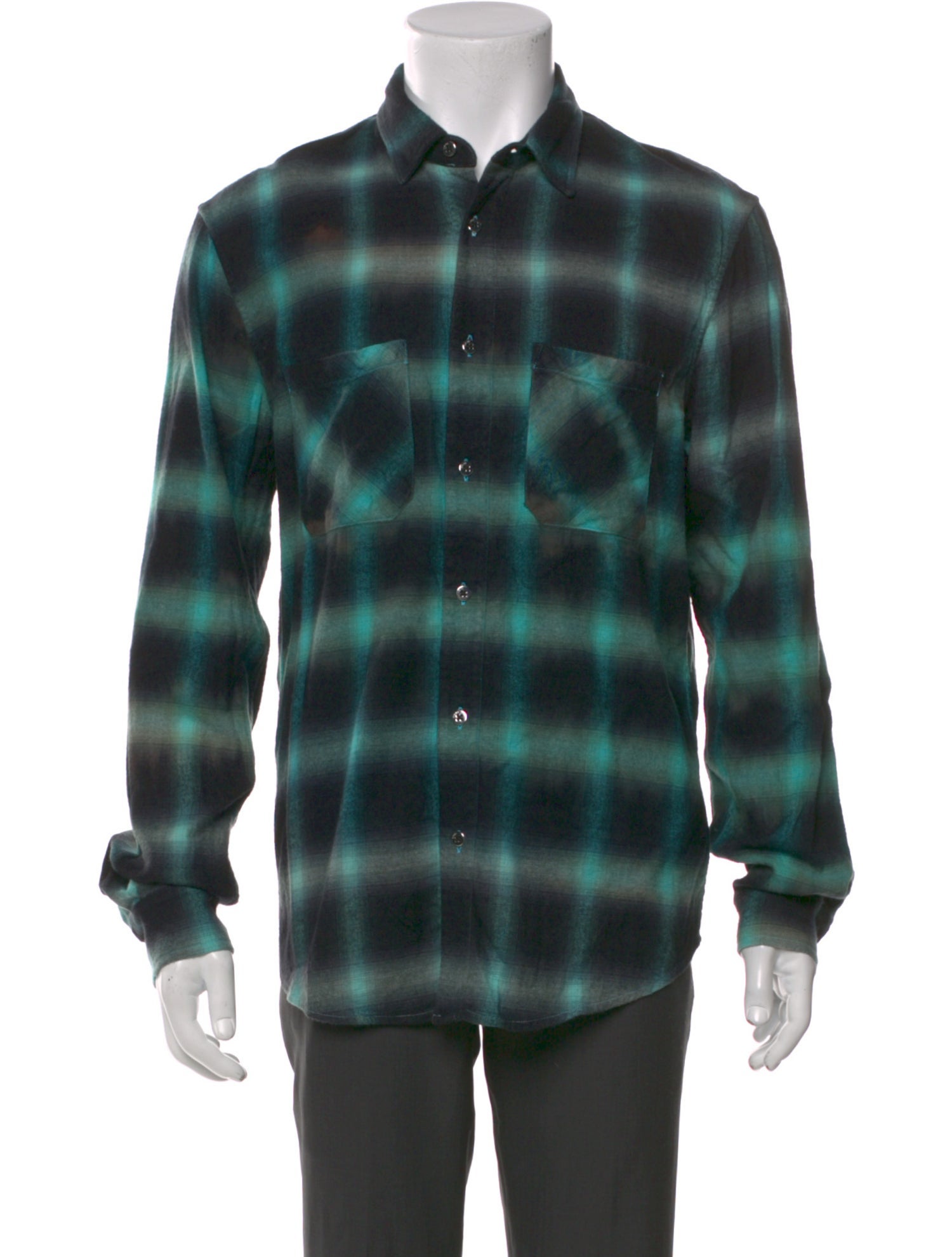 Amiri Plaid Print Long Sleeve Shirt w/ Tags