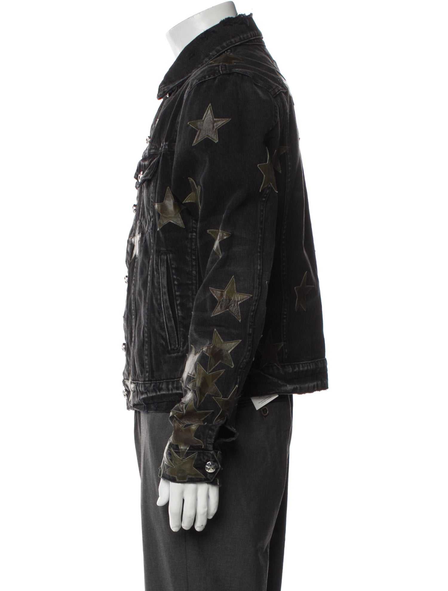 Amiri Colorblock Pattern Denim Jacket w/ Tags