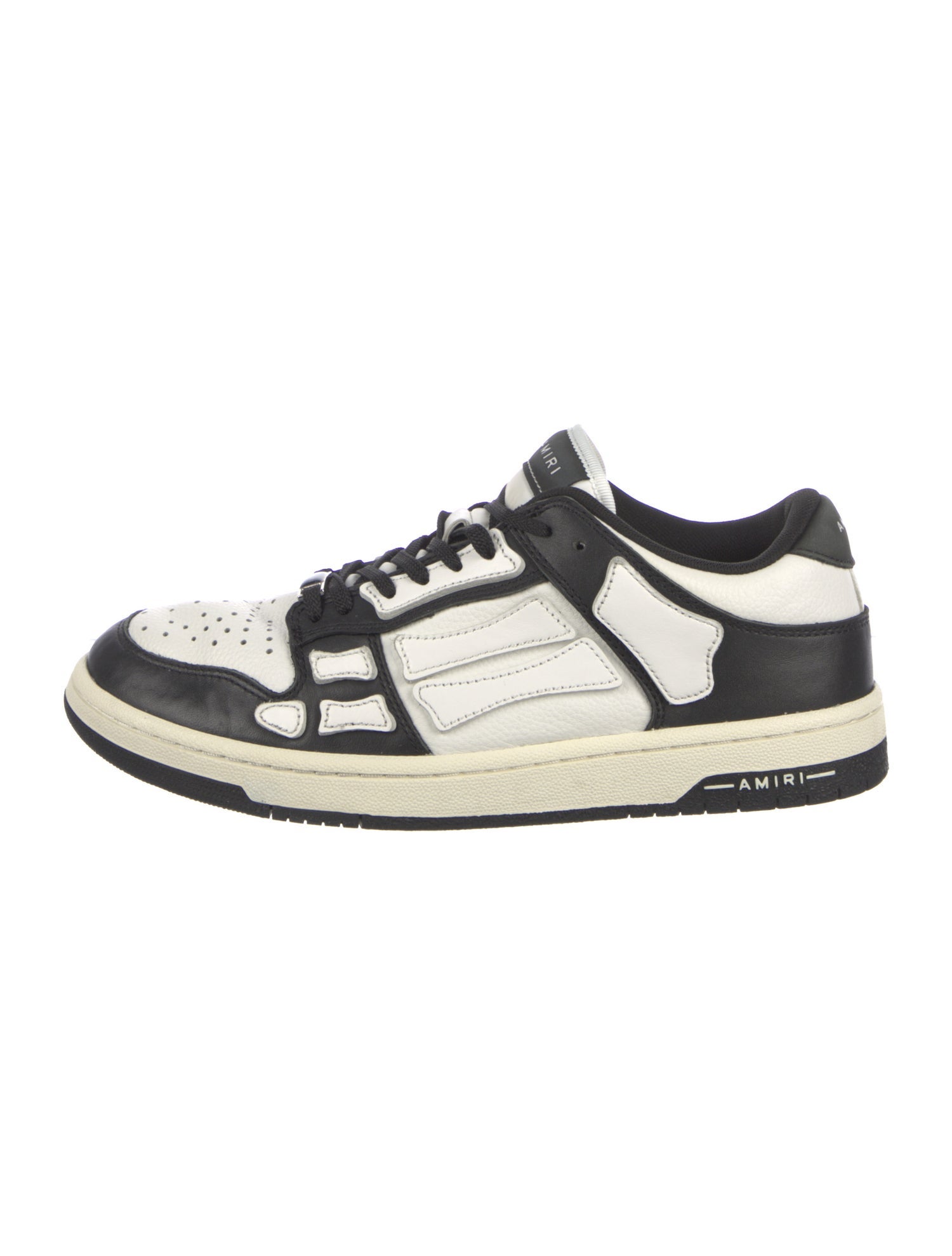 Amiri Leather Colorblock Pattern Sneakers