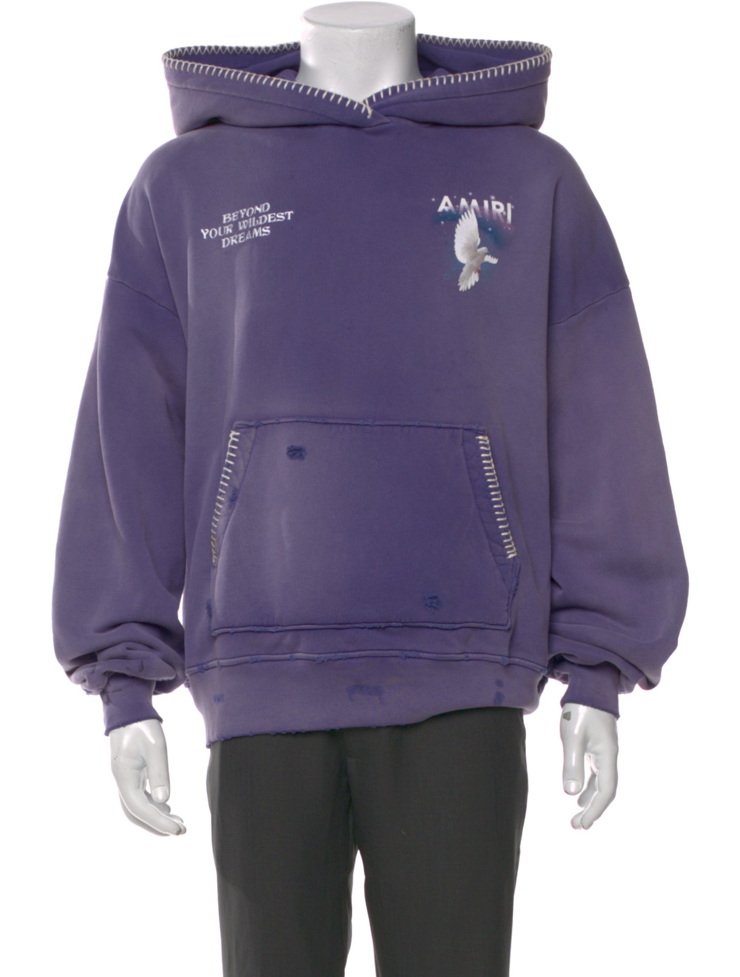 Amiri Graphic Print Crew Neck Hoodie