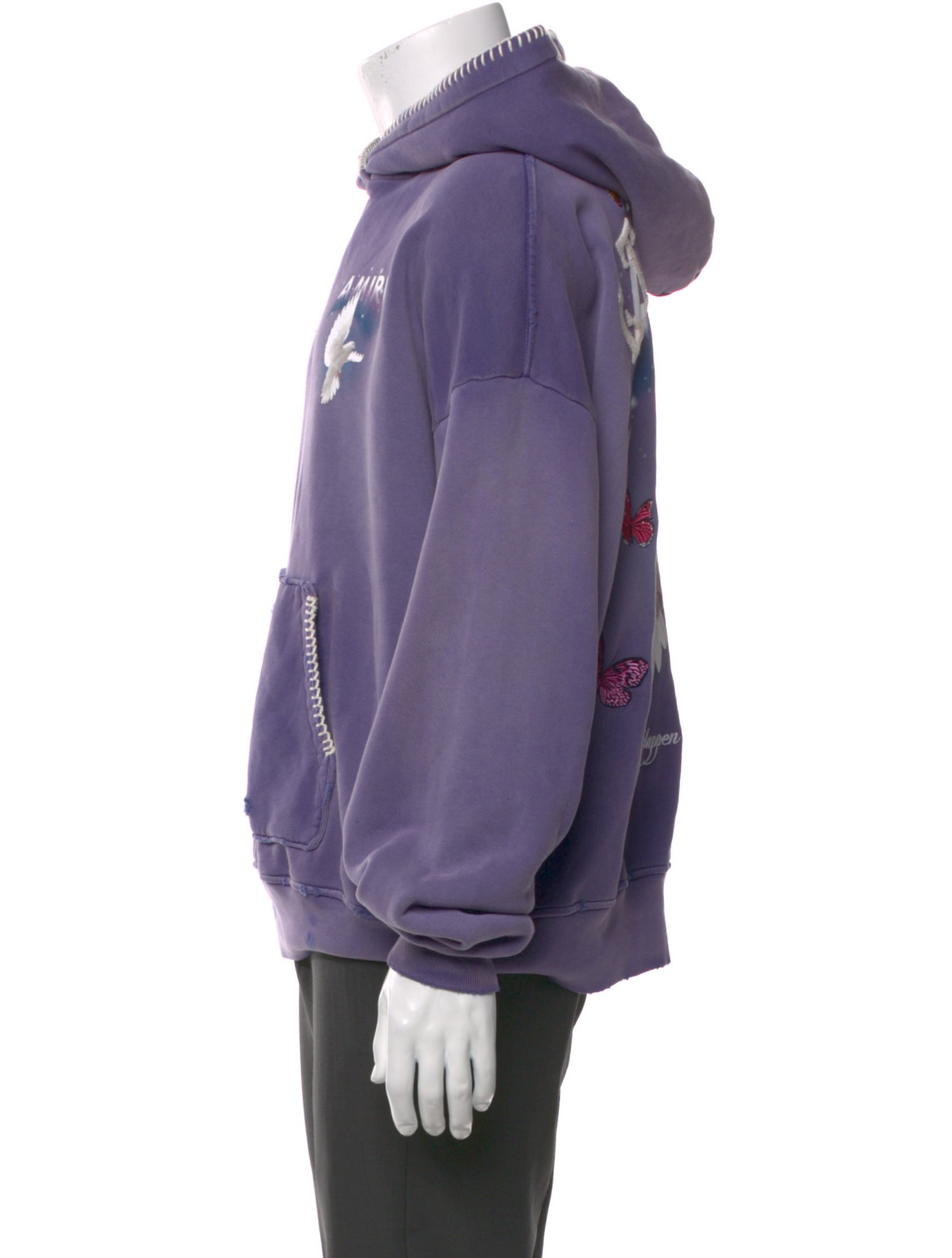 Amiri Graphic Print Crew Neck Hoodie