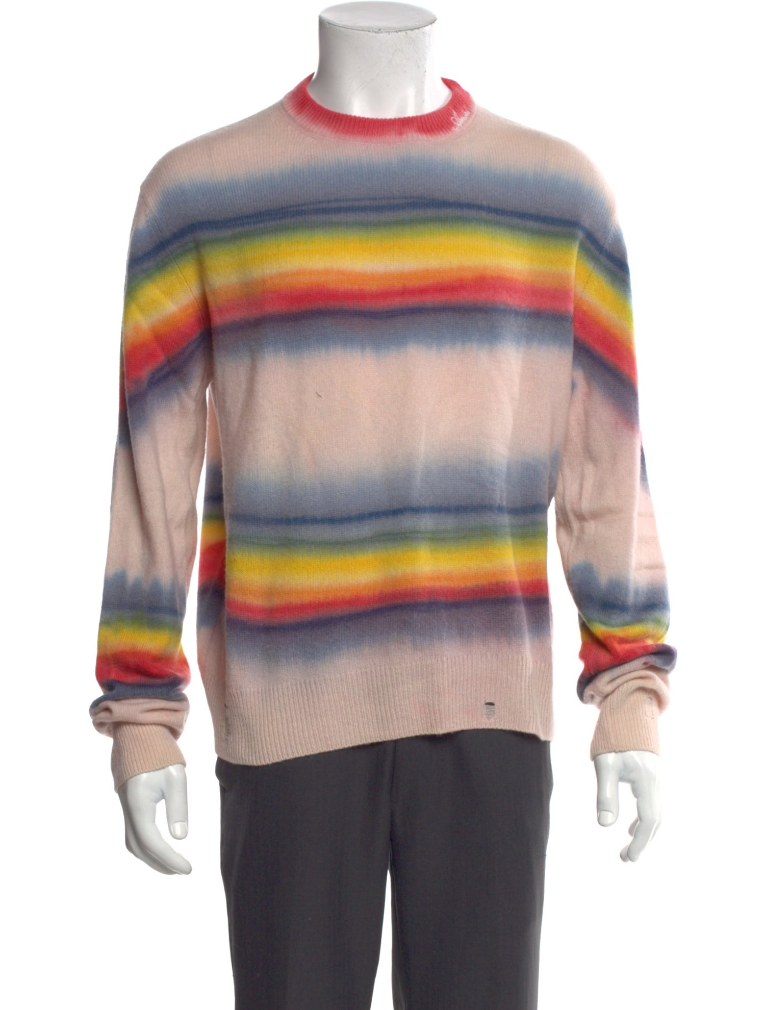 Amiri Camel Hair Striped Pullover