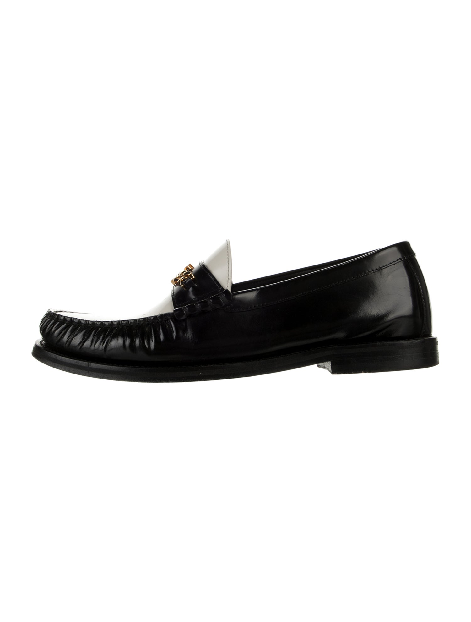 Amiri Leather Chain-Link Accents Dress Loafers