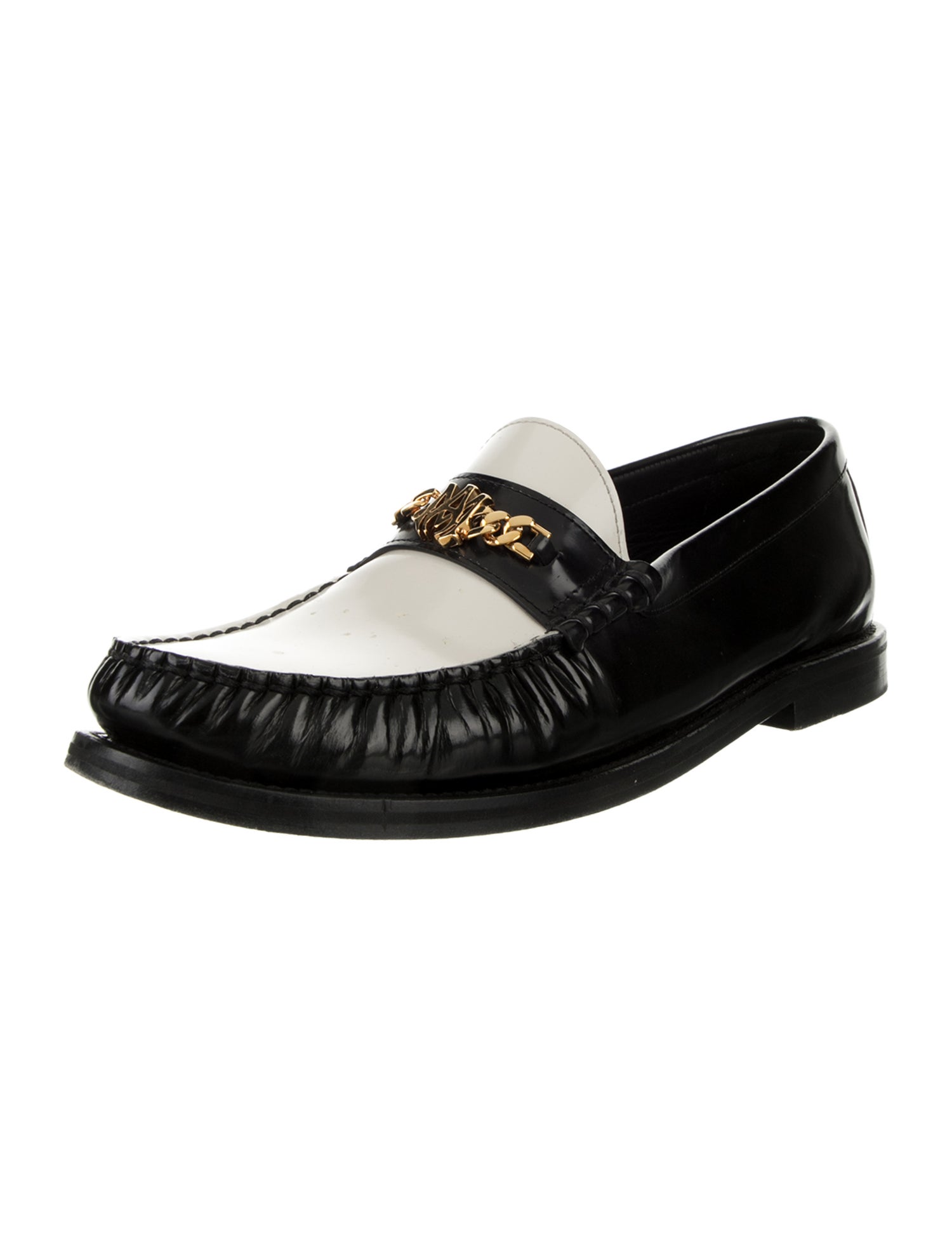 Amiri Leather Chain-Link Accents Dress Loafers