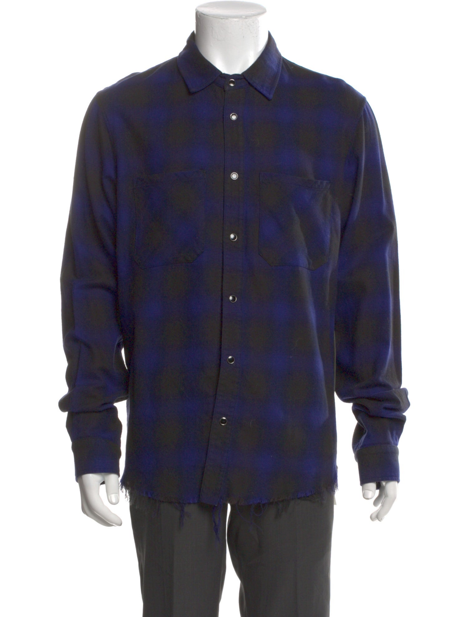 Amiri Plaid Print Long Sleeve Shirt