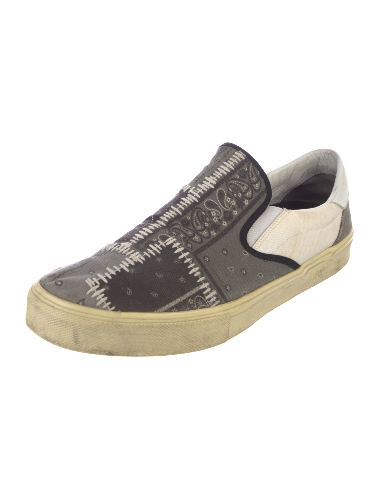 Amiri Canvas Paisley Print Sneakers