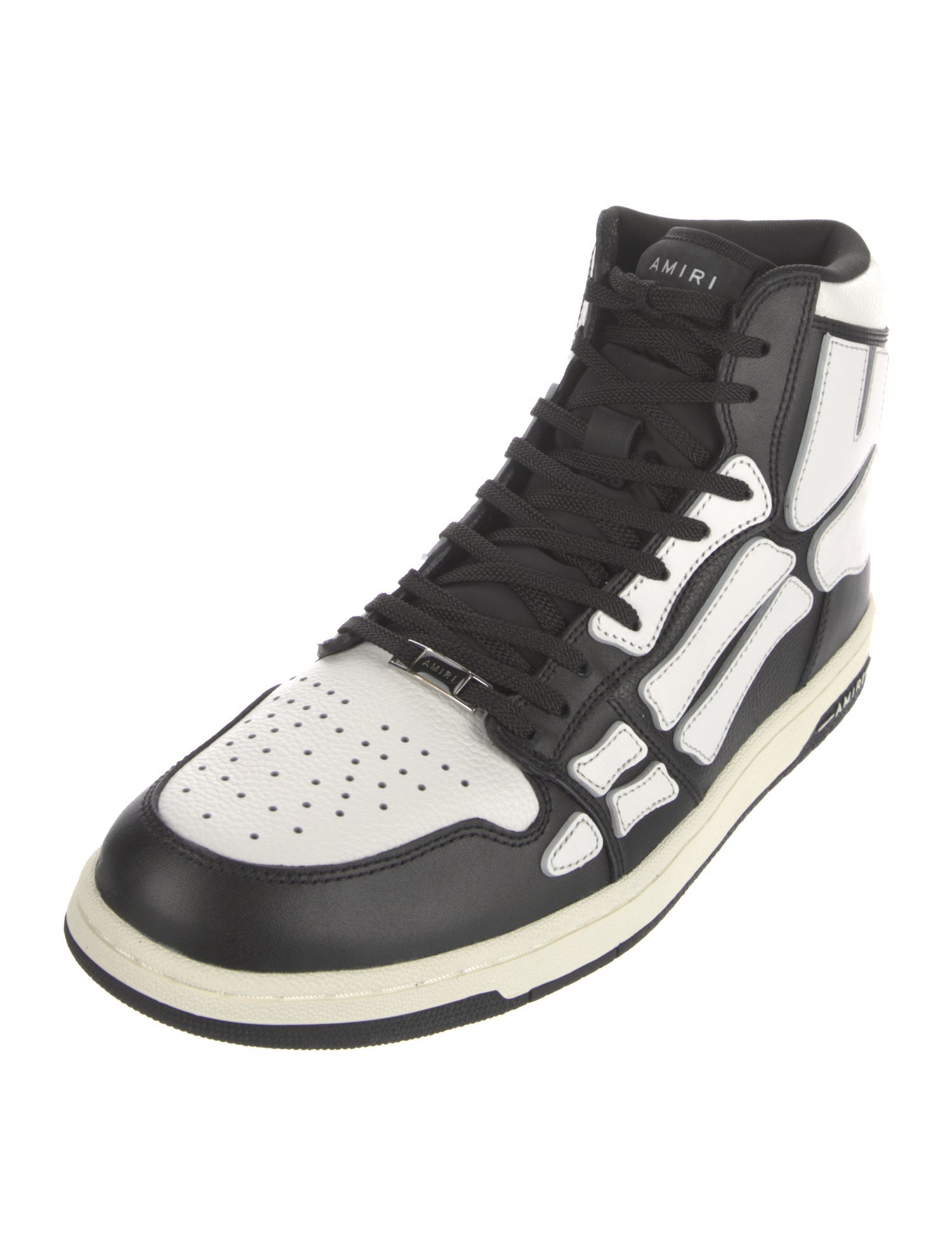 Amiri Leather Colorblock Pattern Sneakers